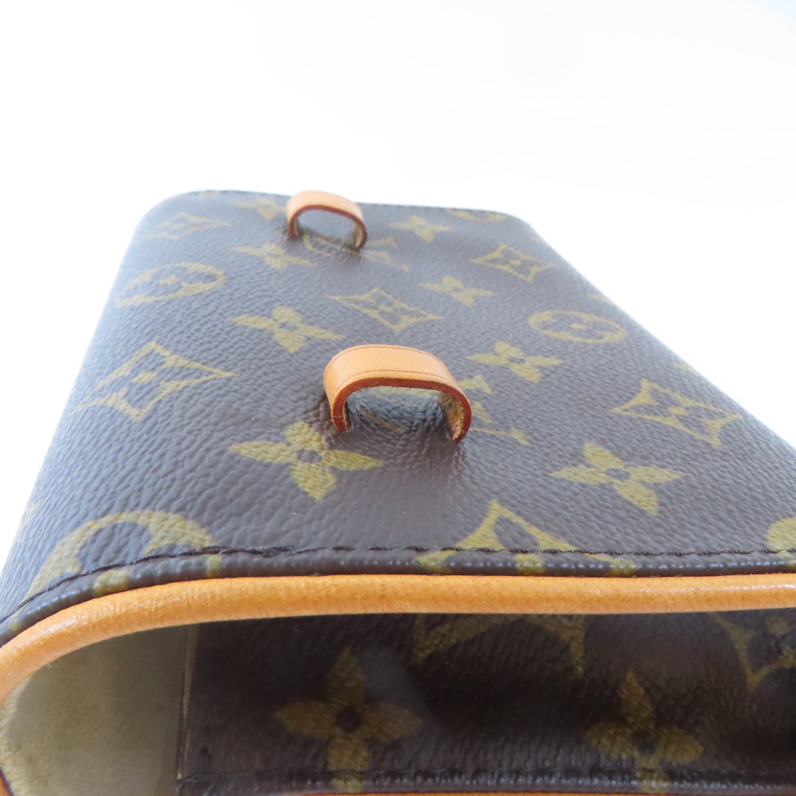 LOUIS VUITTON Monogram Pochette Florentine金扣腰包啡色
