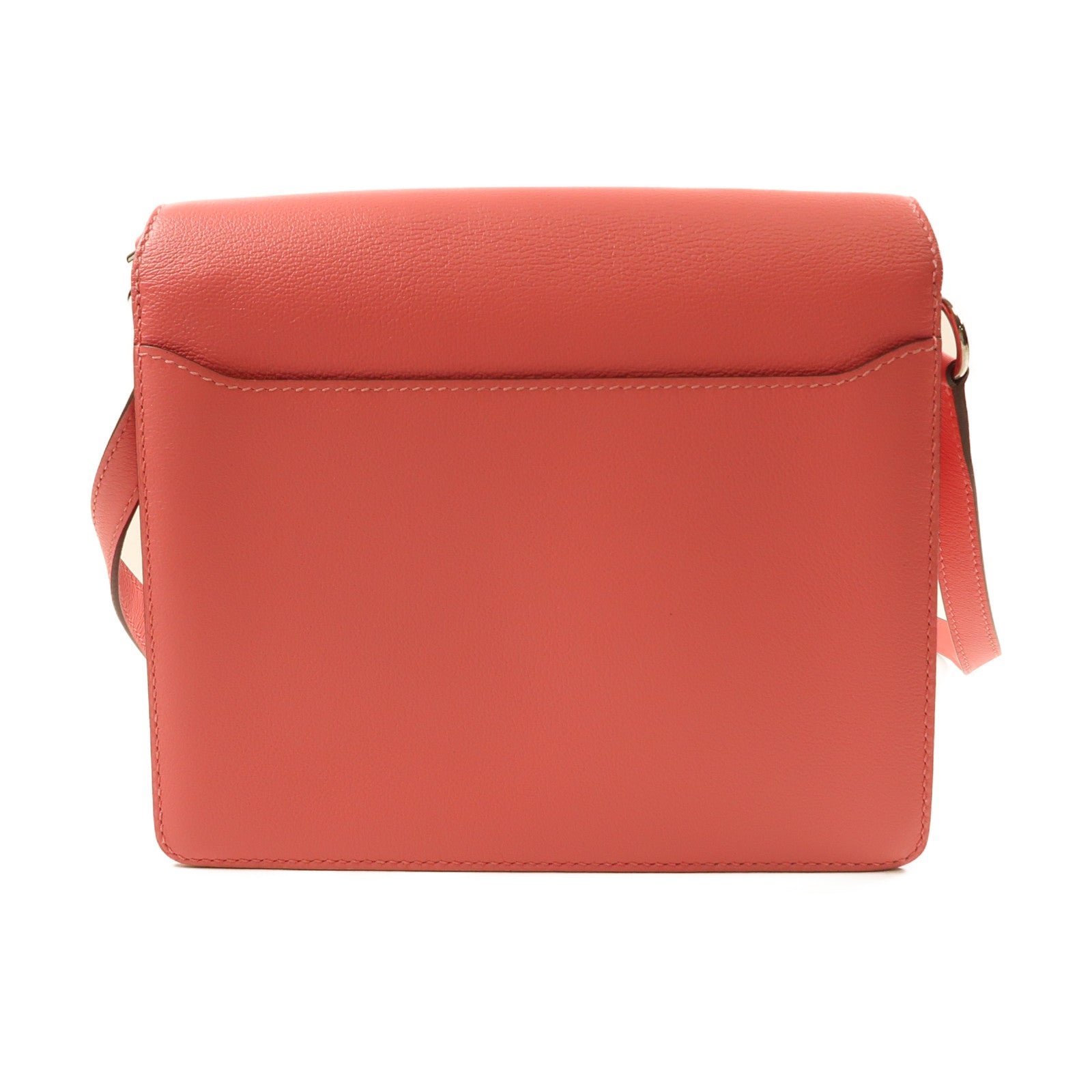 HERMES Evercolor皮革Roulis 23金扣肩背袋Rose Azalee杜鵑粉