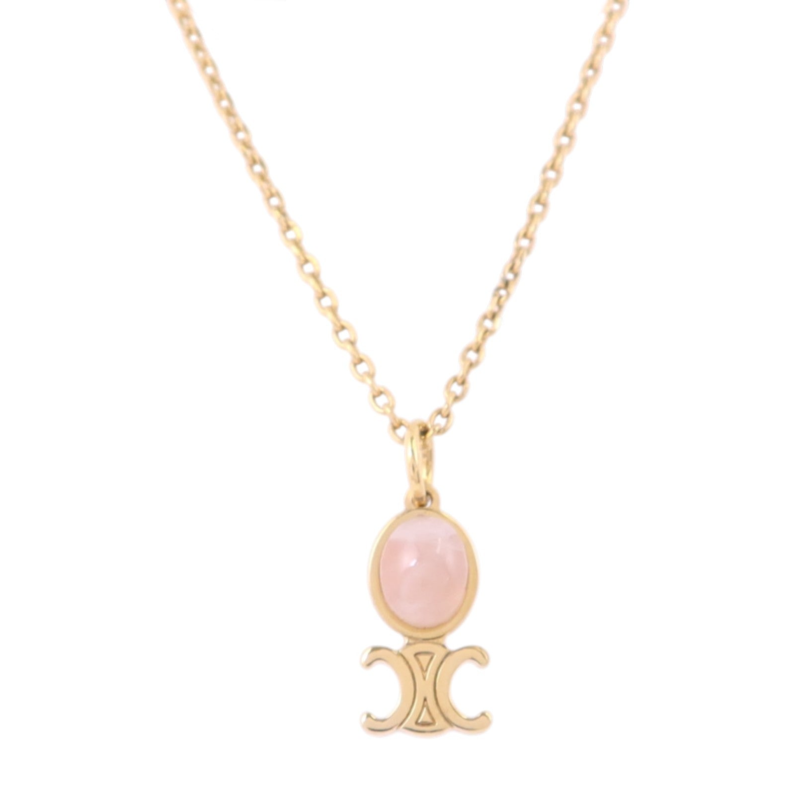 CELINE 金屬Triomphe Indie Small Necklace金扣項鏈