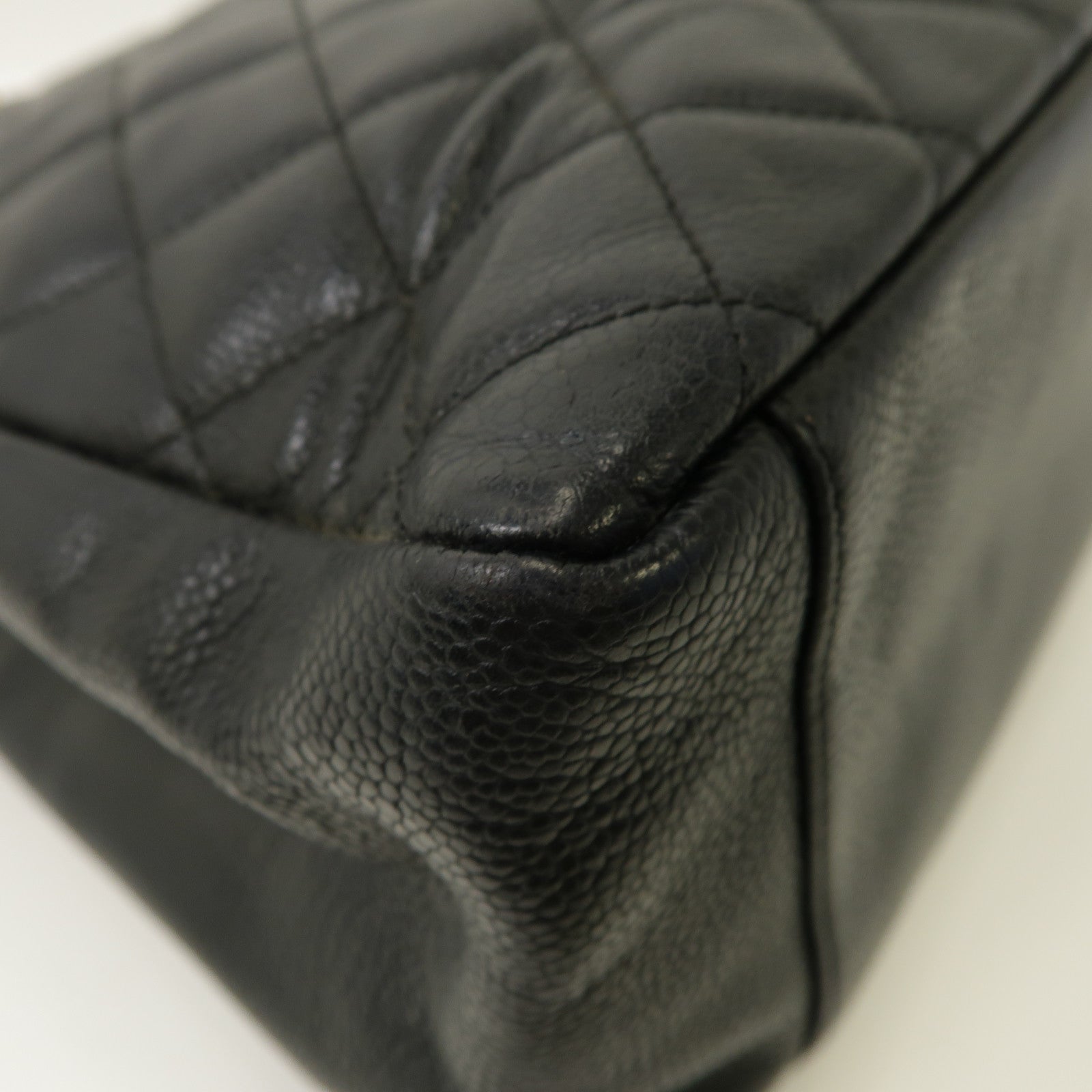 CHANEL 【激減優惠】菱格Caviar皮革GST金扣鏈帶肩背袋黑色