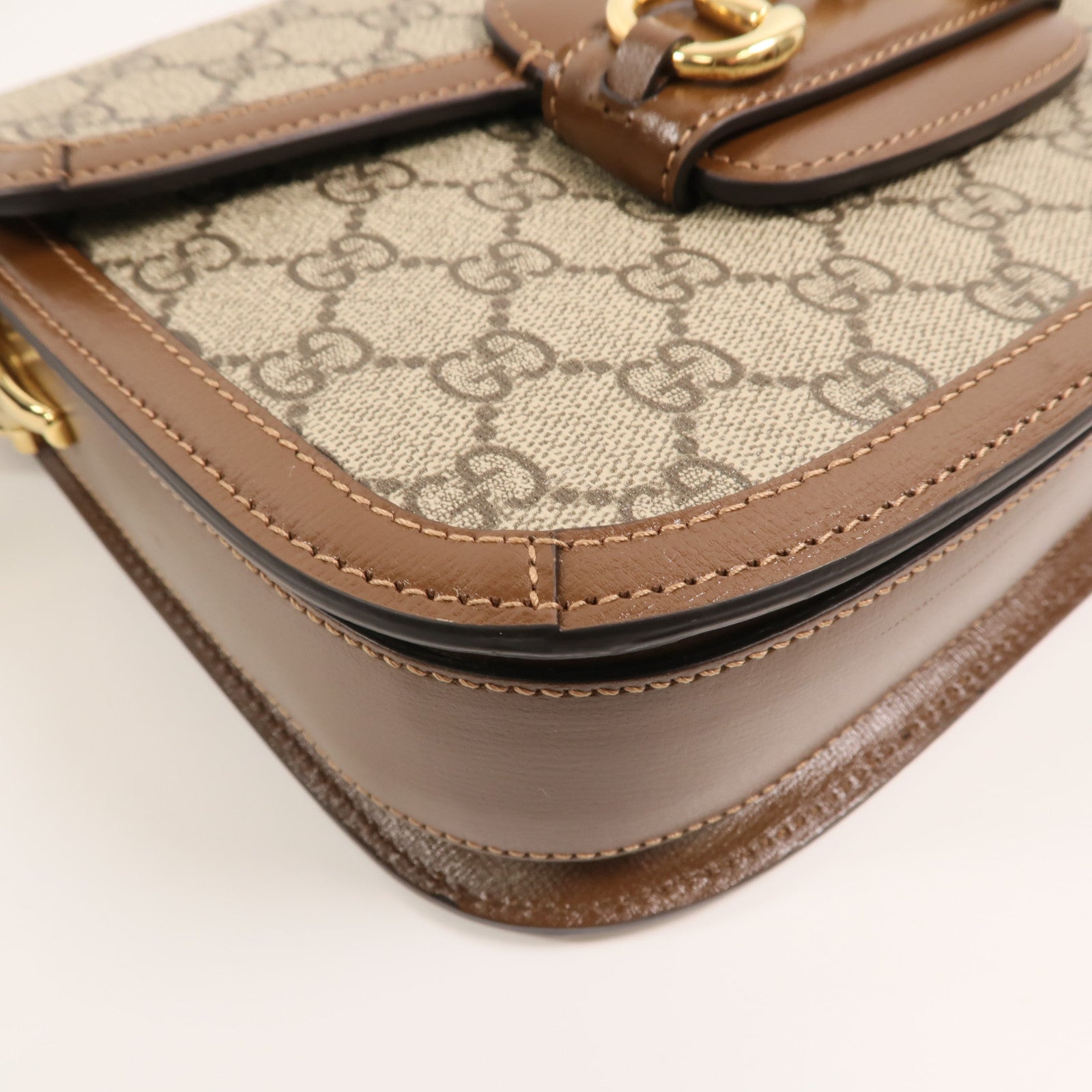 GUCCI 塗層帆布Horsebit1955肩背袋