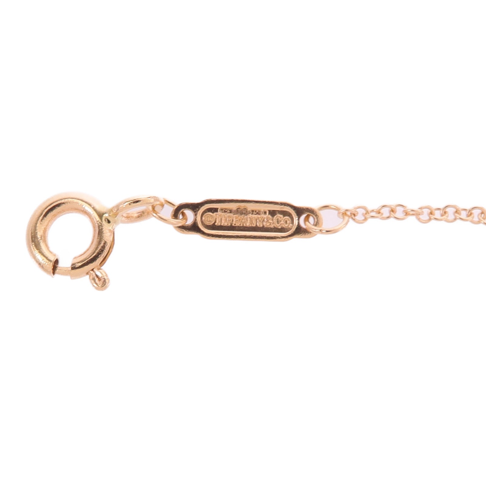 TIFFANY＆CO 18K玫瑰金T Smile Necklace項鍊