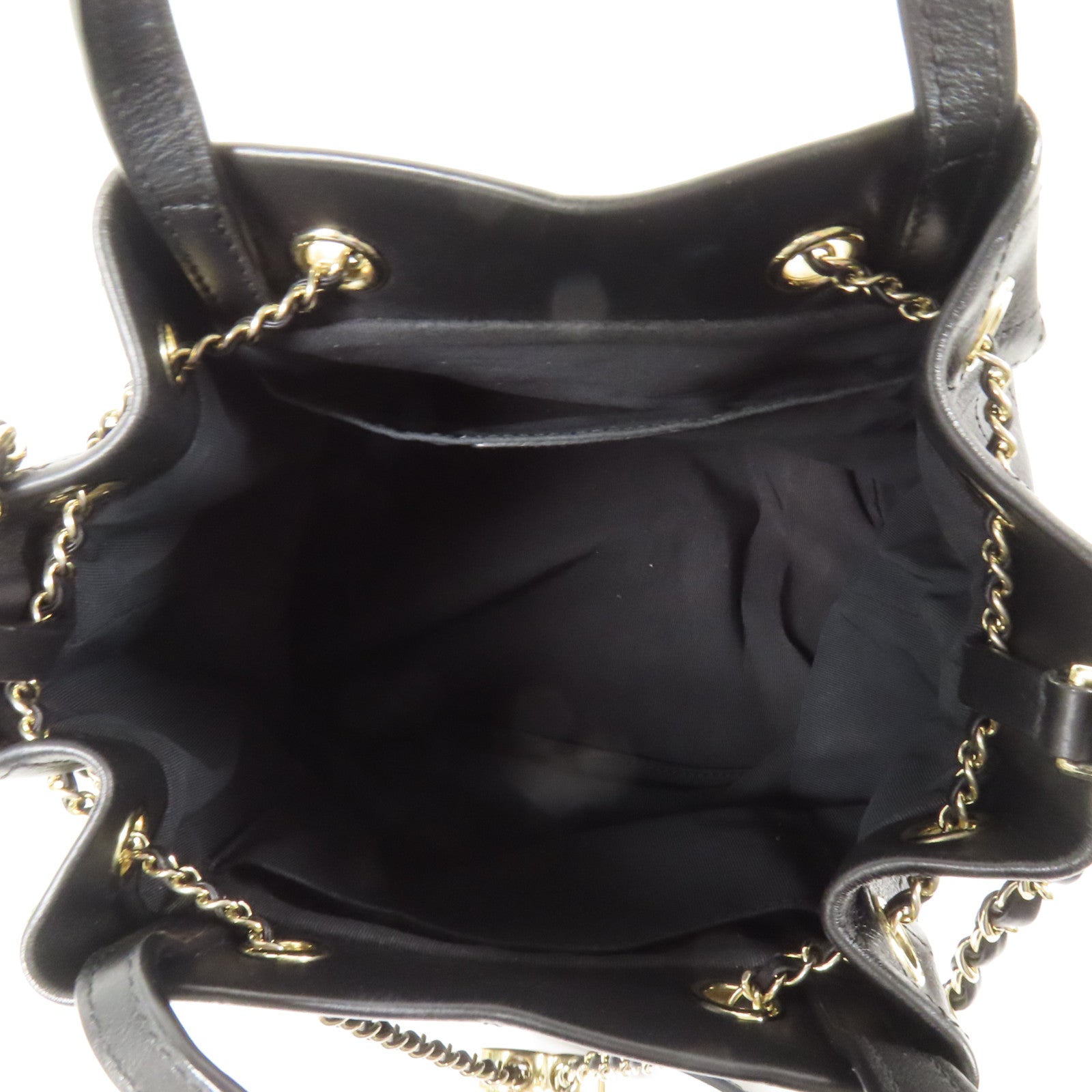 CHANEL 牛皮皮革Shoulder Bag金扣鏈帶肩背袋