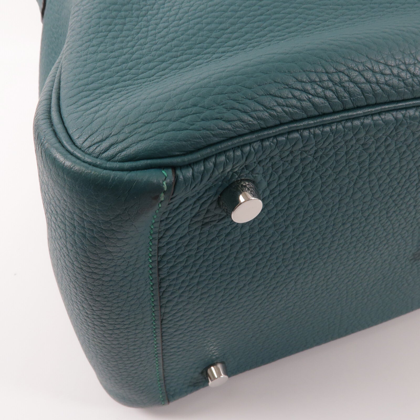 HERMES Clemence皮革Lindy 30手挽肩背兩用袋Malachite