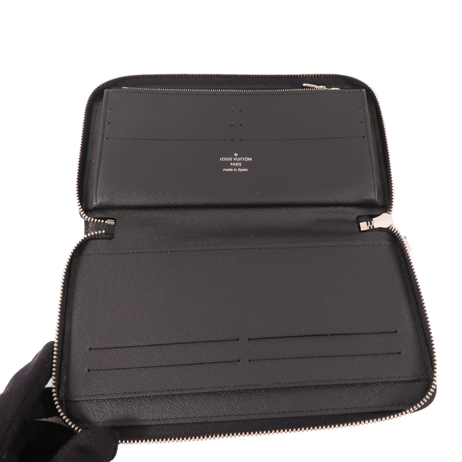 LOUIS VUITTON Damier Graphite Zippy Organizer Wallet銀扣長錢包