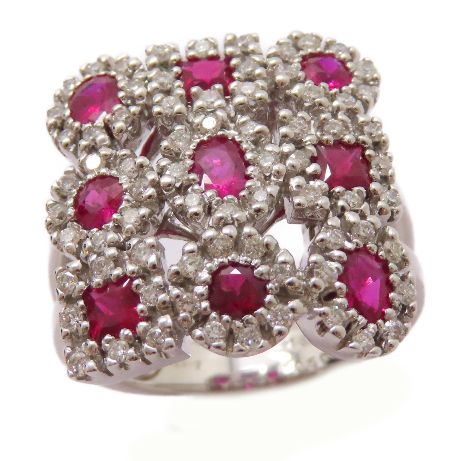 JEWELRY 18K白金/1.85ct紅寶石/0.6ct鑽石Ruby Ring戒指US#6.25