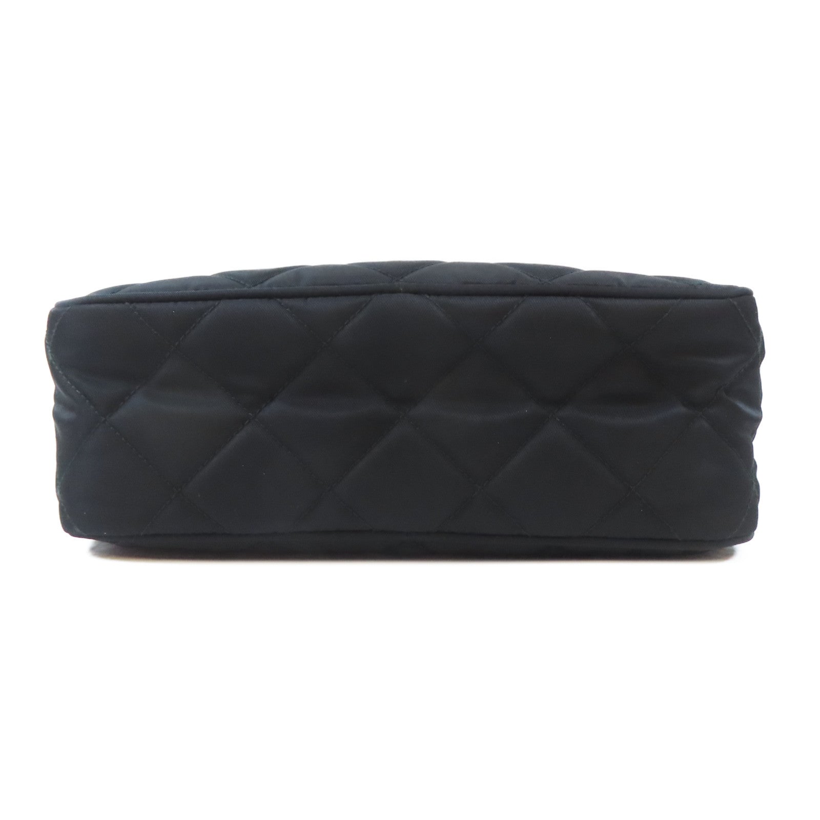 PRADA 尼龍Shoulder Bag金扣肩背袋黑色