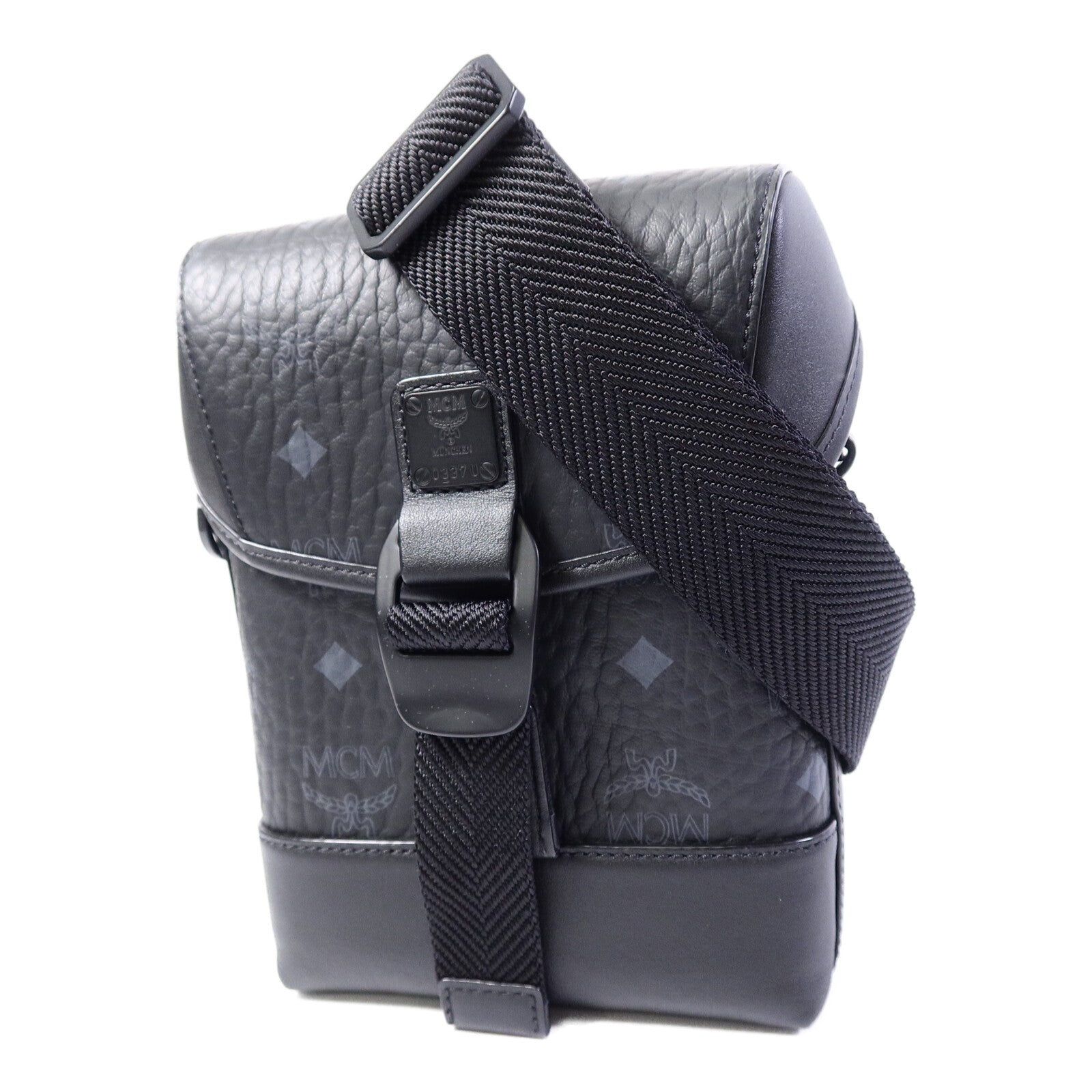 MCM 塗層帆布/牛皮皮革Aren N/S Crossbody Bag肩背袋