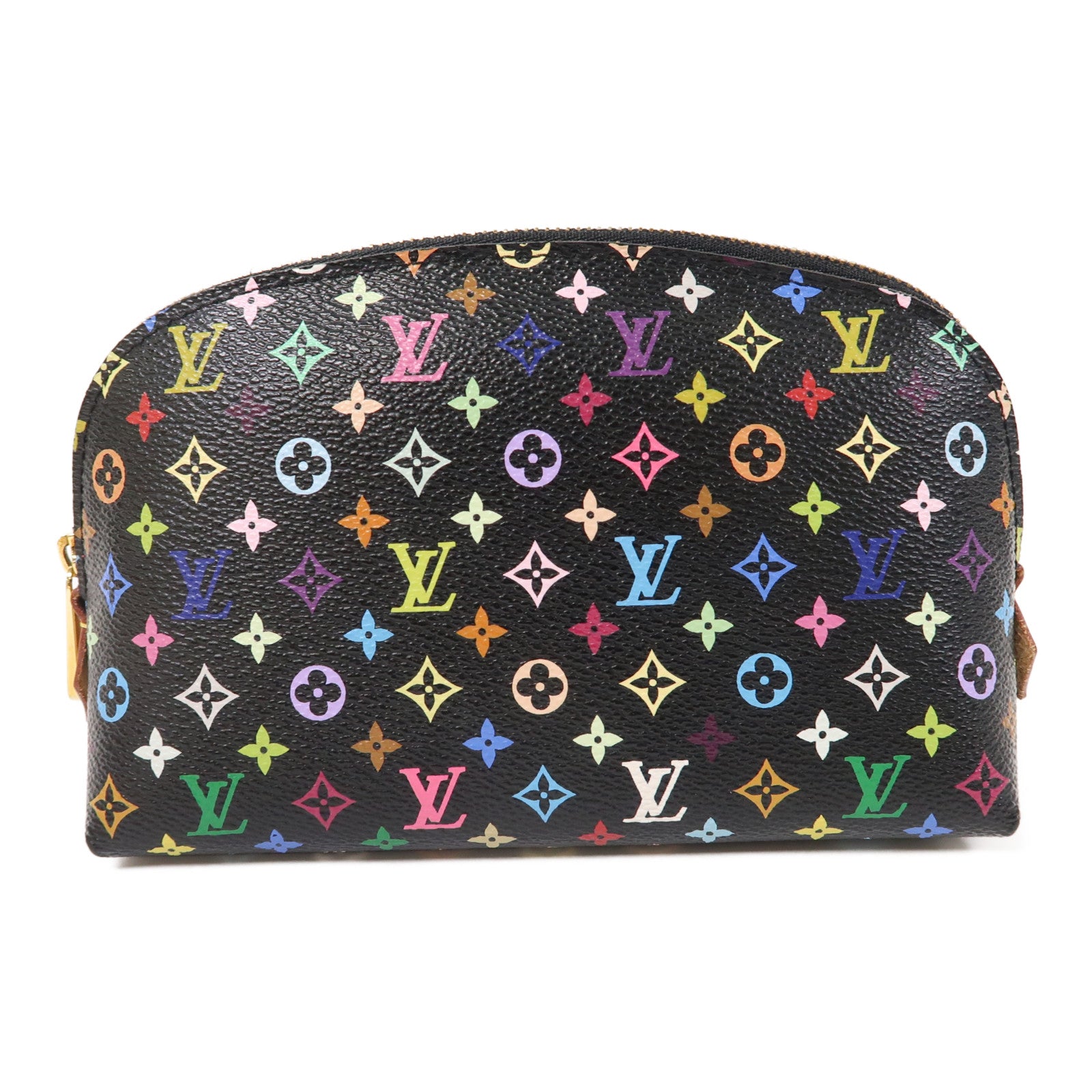LOUIS VUITTON Monogram Multicolore Cosmetic Pouch金扣手拿包黑色