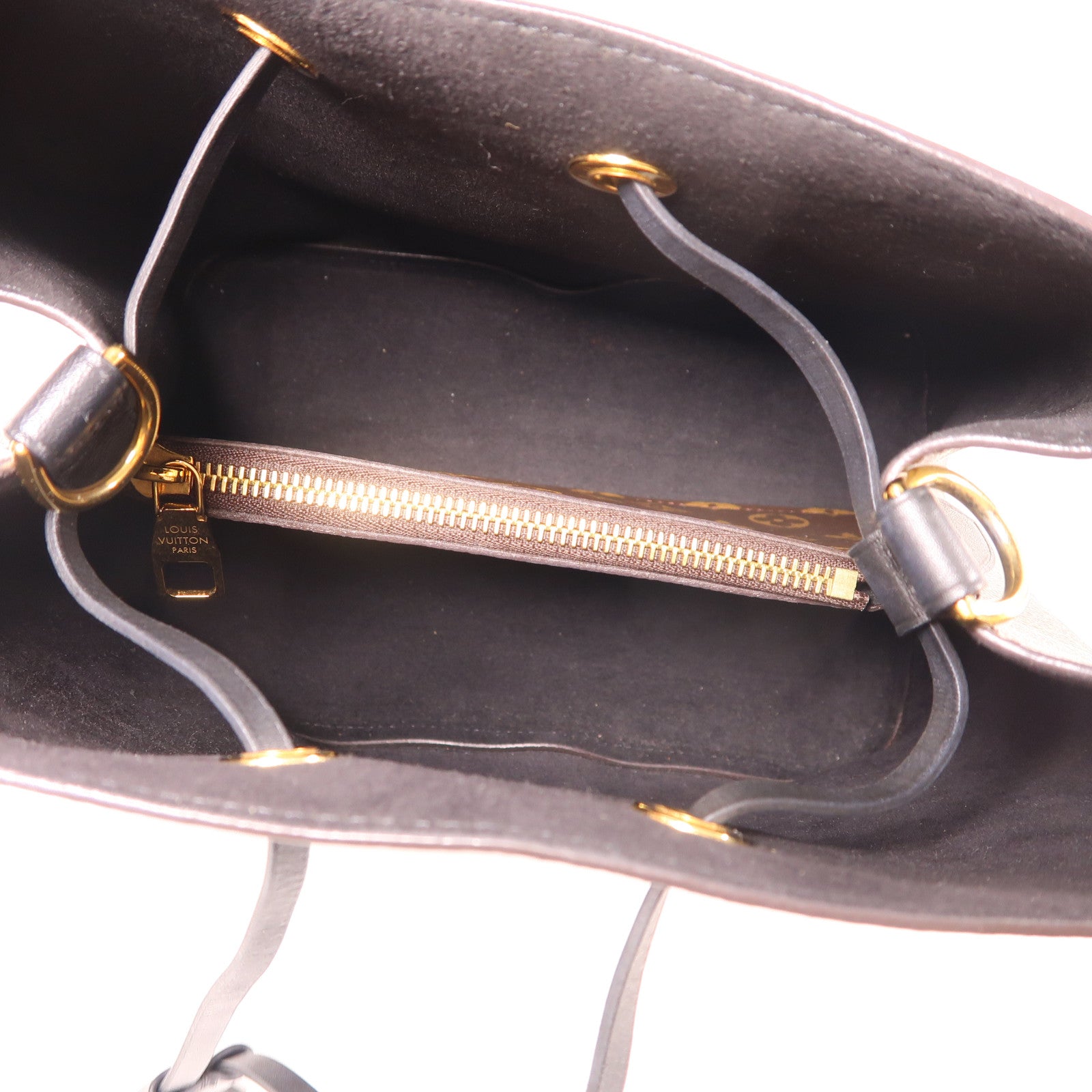 LOUIS VUITTON Monogram Neo Noe MM金扣肩背袋棕色