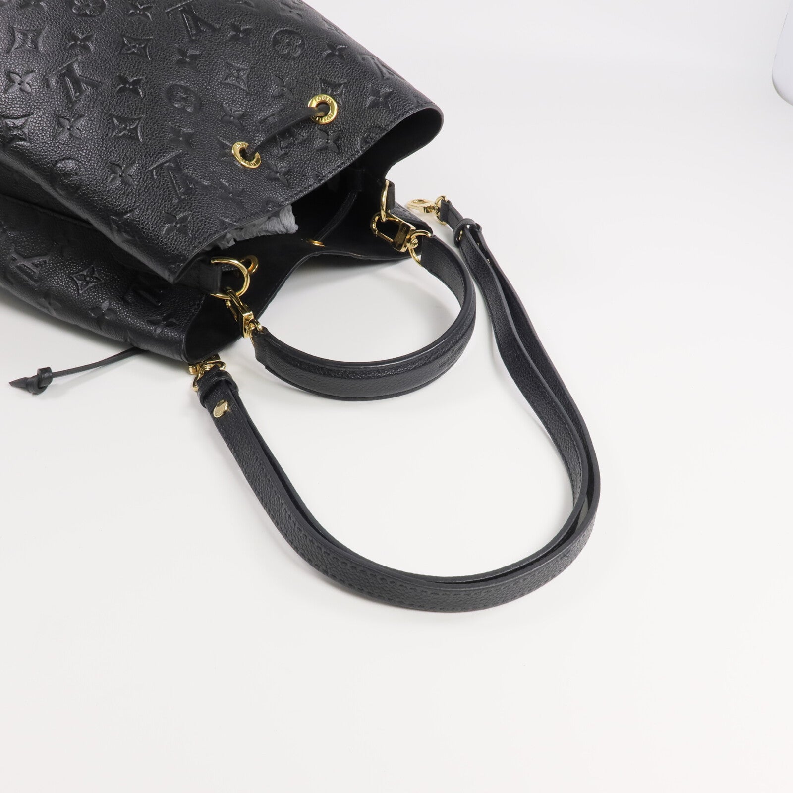 LOUIS VUITTON Monogram Empreinte NeoNoe MM金扣手挽肩背兩用袋