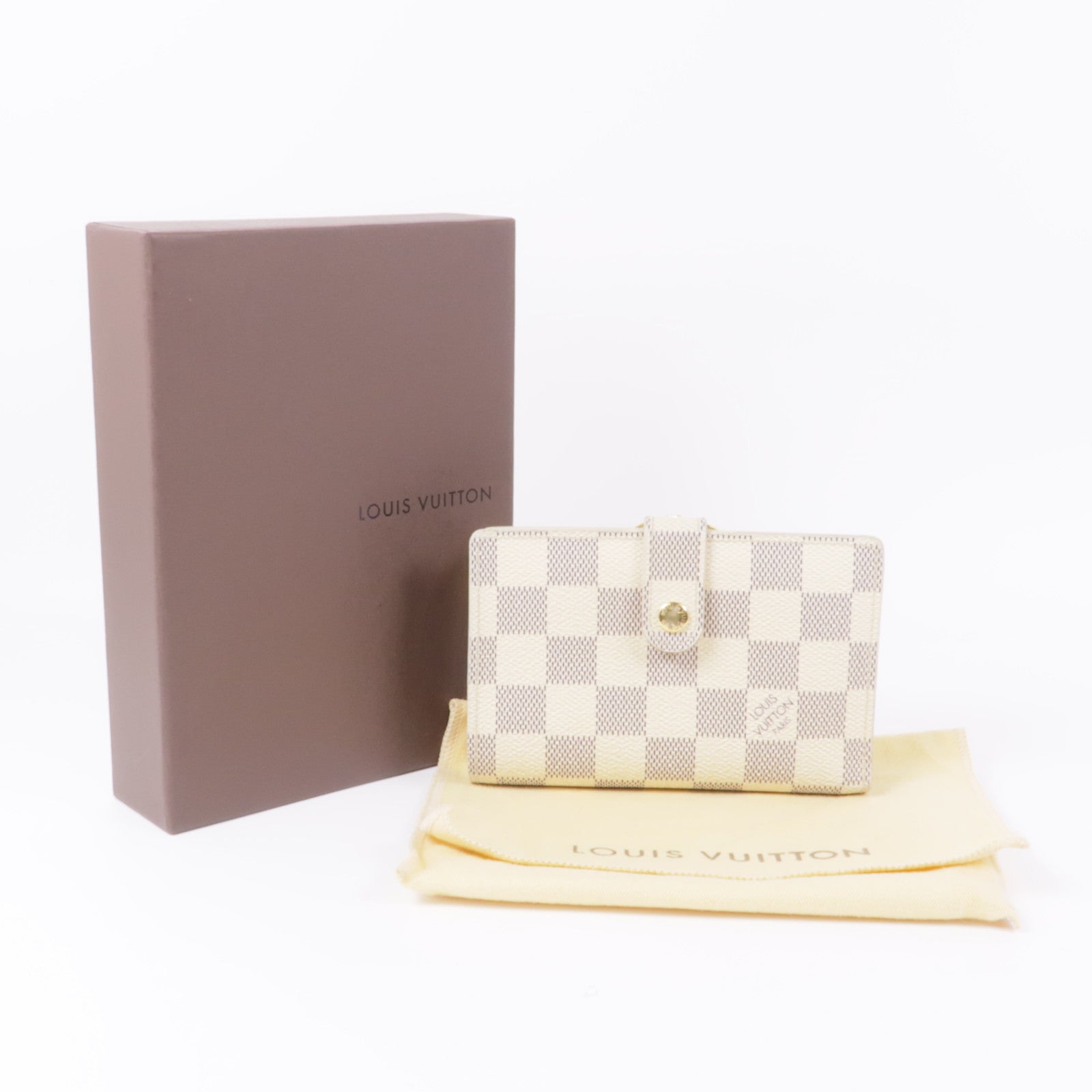 LOUIS VUITTON LV GHW Portefeuille Viennois Wallet N61676 Damier Azur White