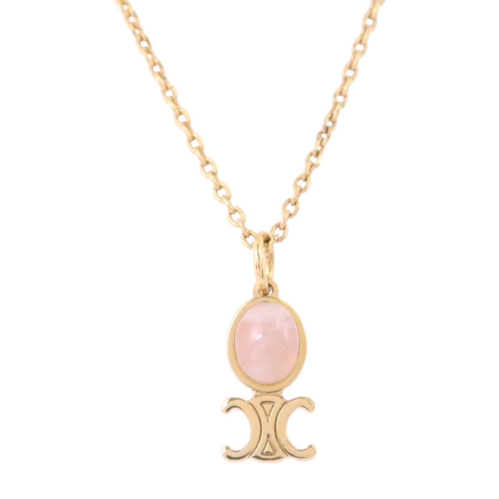 CELINE 金屬Triomphe Indie Small Necklace金扣項鏈