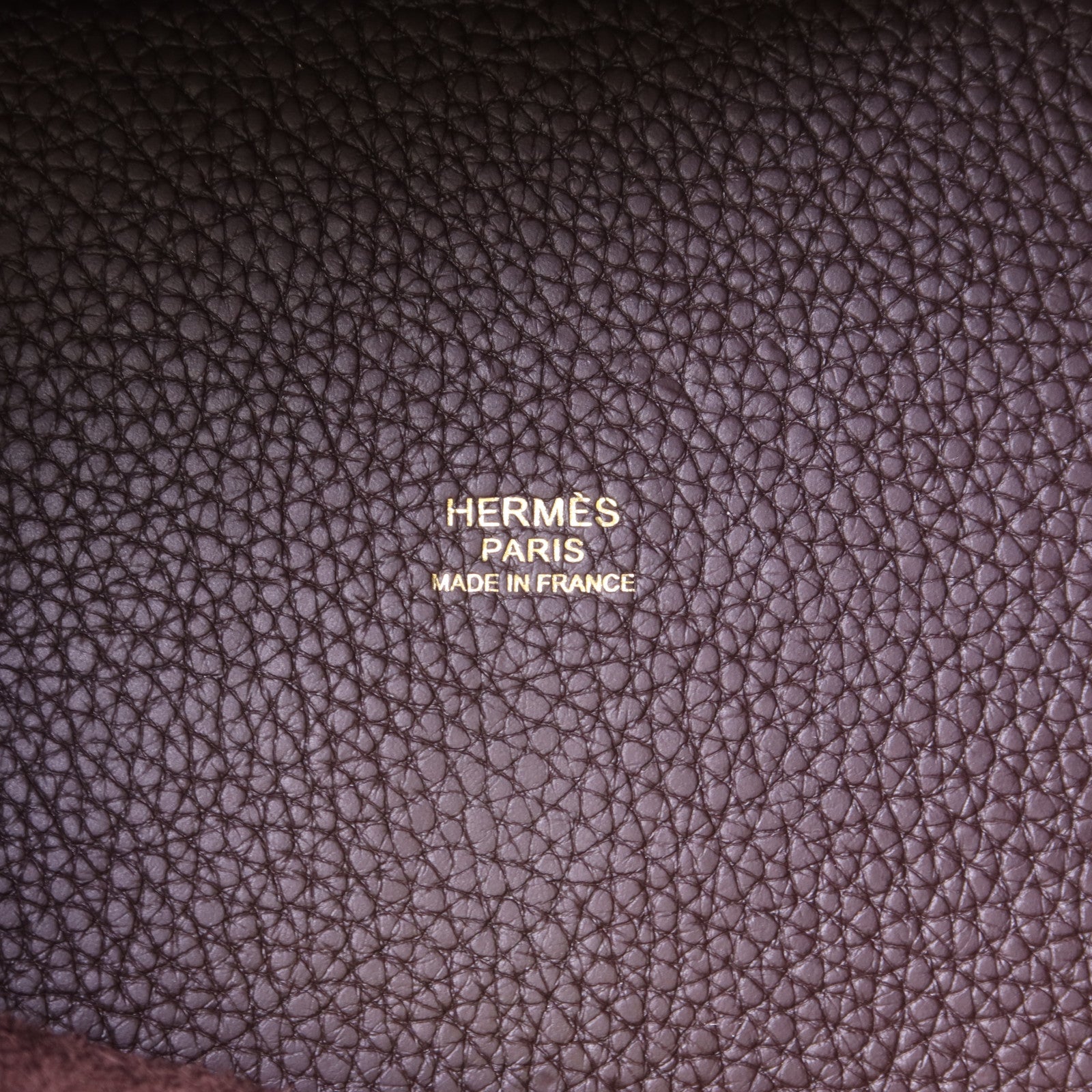 HERMES Clemence皮革Picotin PM金扣手挽袋