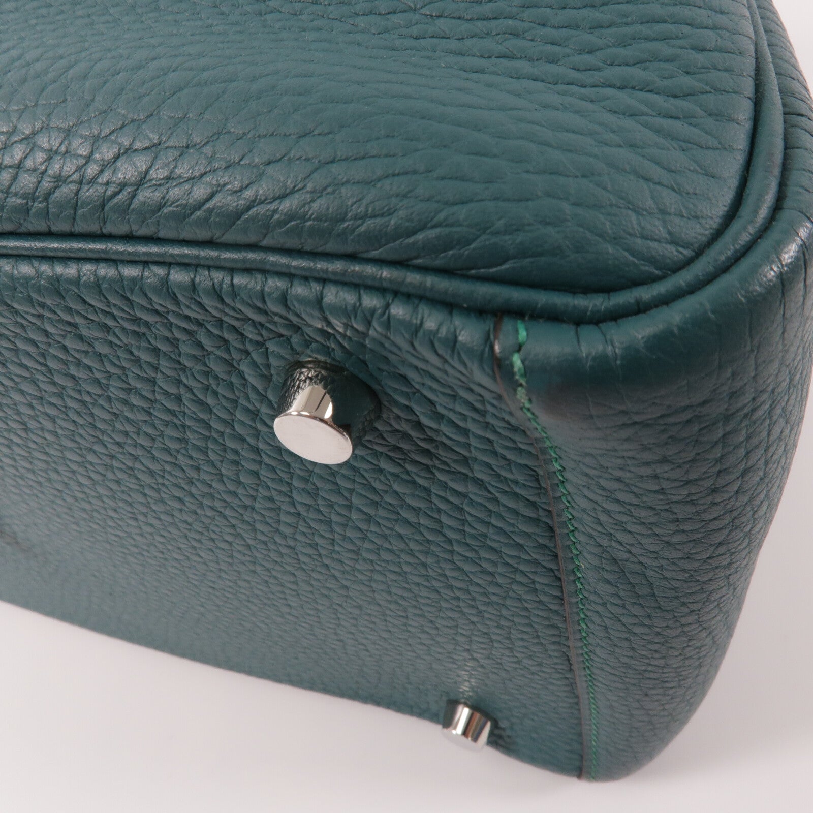 HERMES Clemence皮革Lindy 30手挽肩背兩用袋Malachite