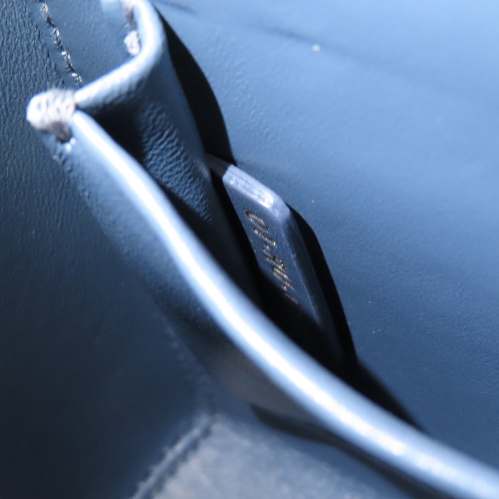 Dior GHW 30 Montaigne Shoulder Bag Calfskin Leather Blue