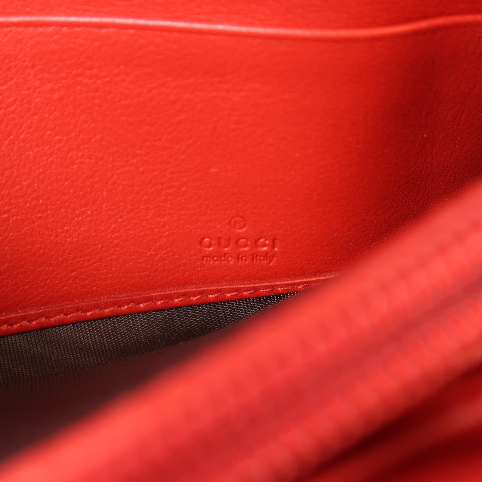 GUCCI GG GHW Long Wallet 282434 Calfskin Leather Red