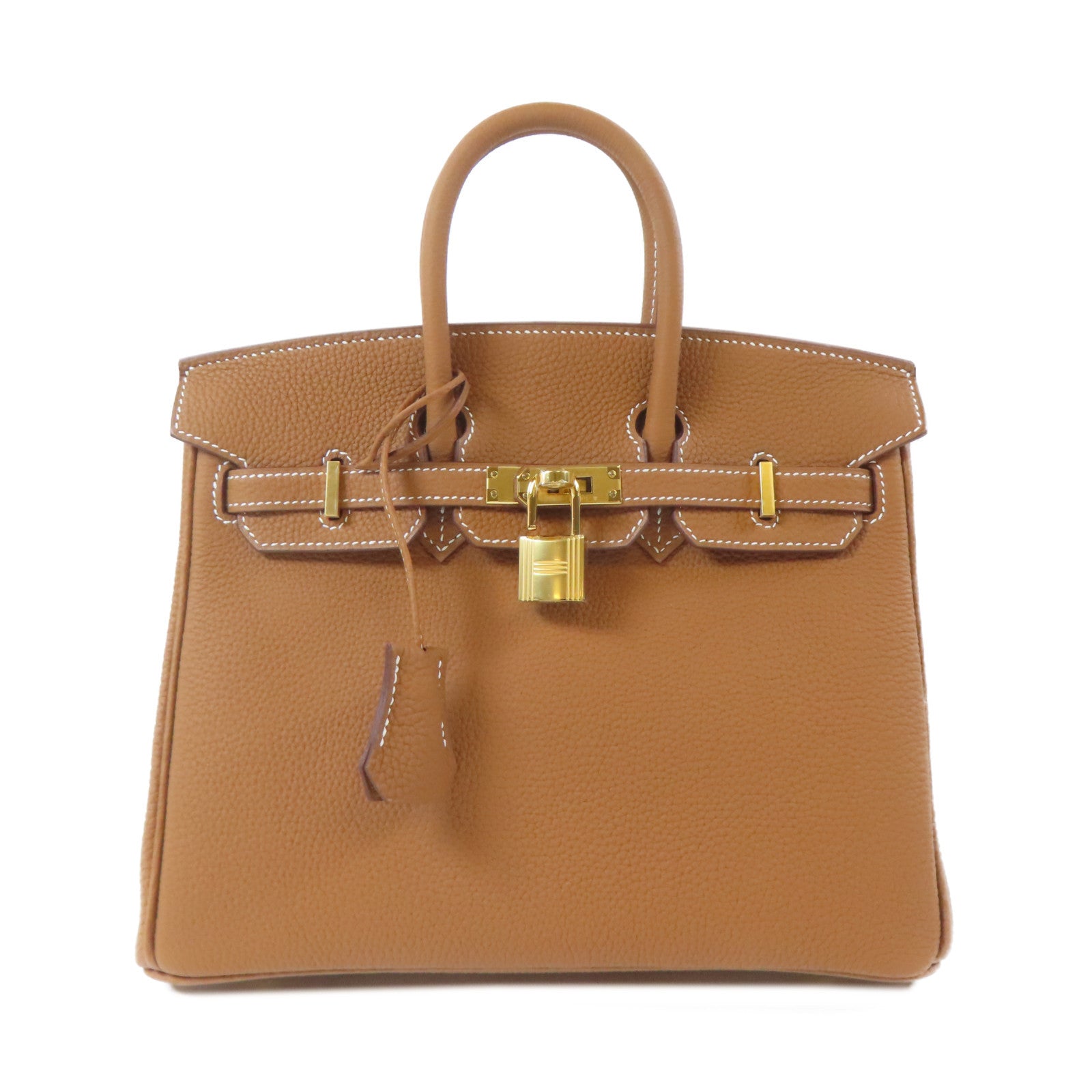 HERMES Togo皮革Birkin 25金扣手挽袋Gold啡色