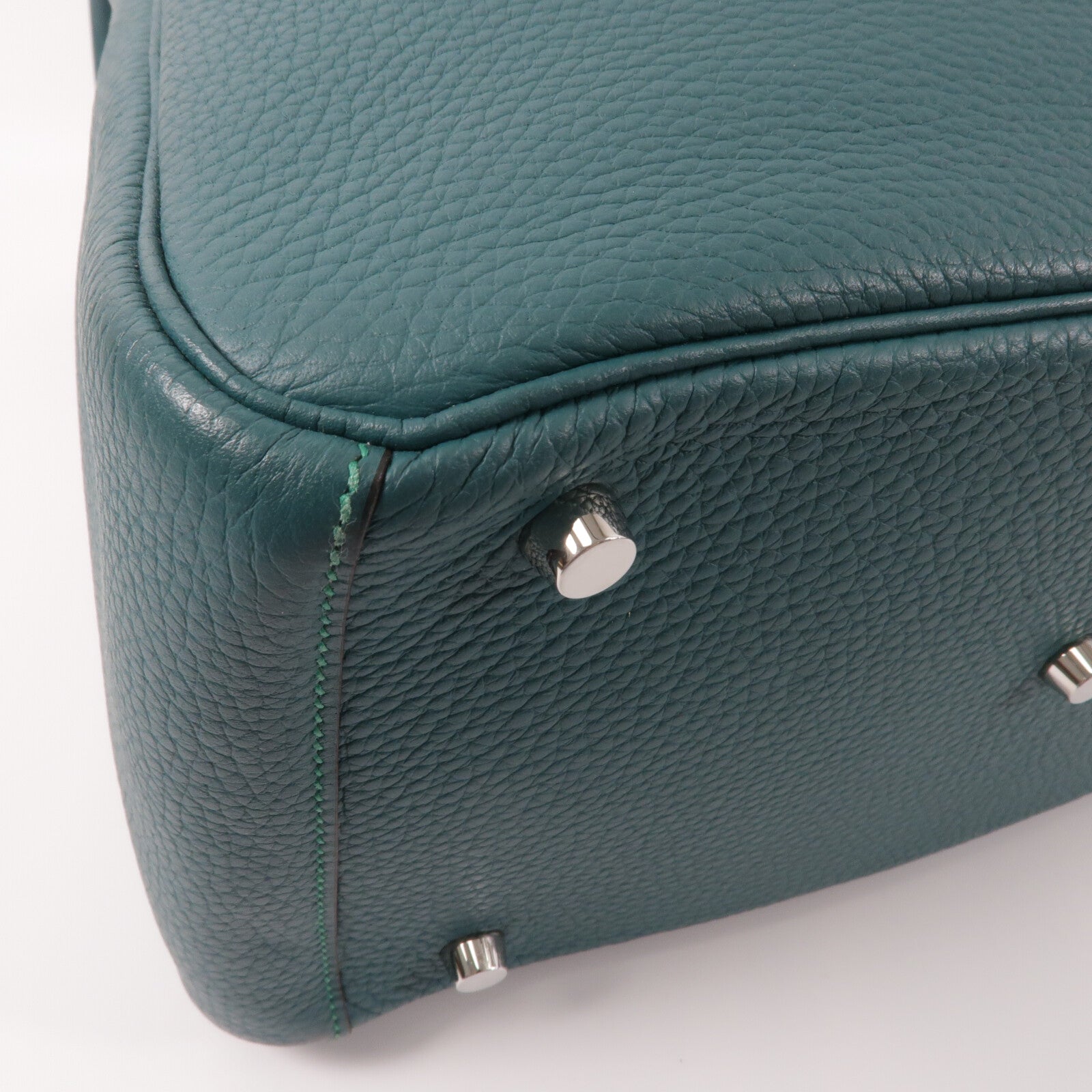 HERMES Clemence皮革Lindy 30手挽肩背兩用袋Malachite