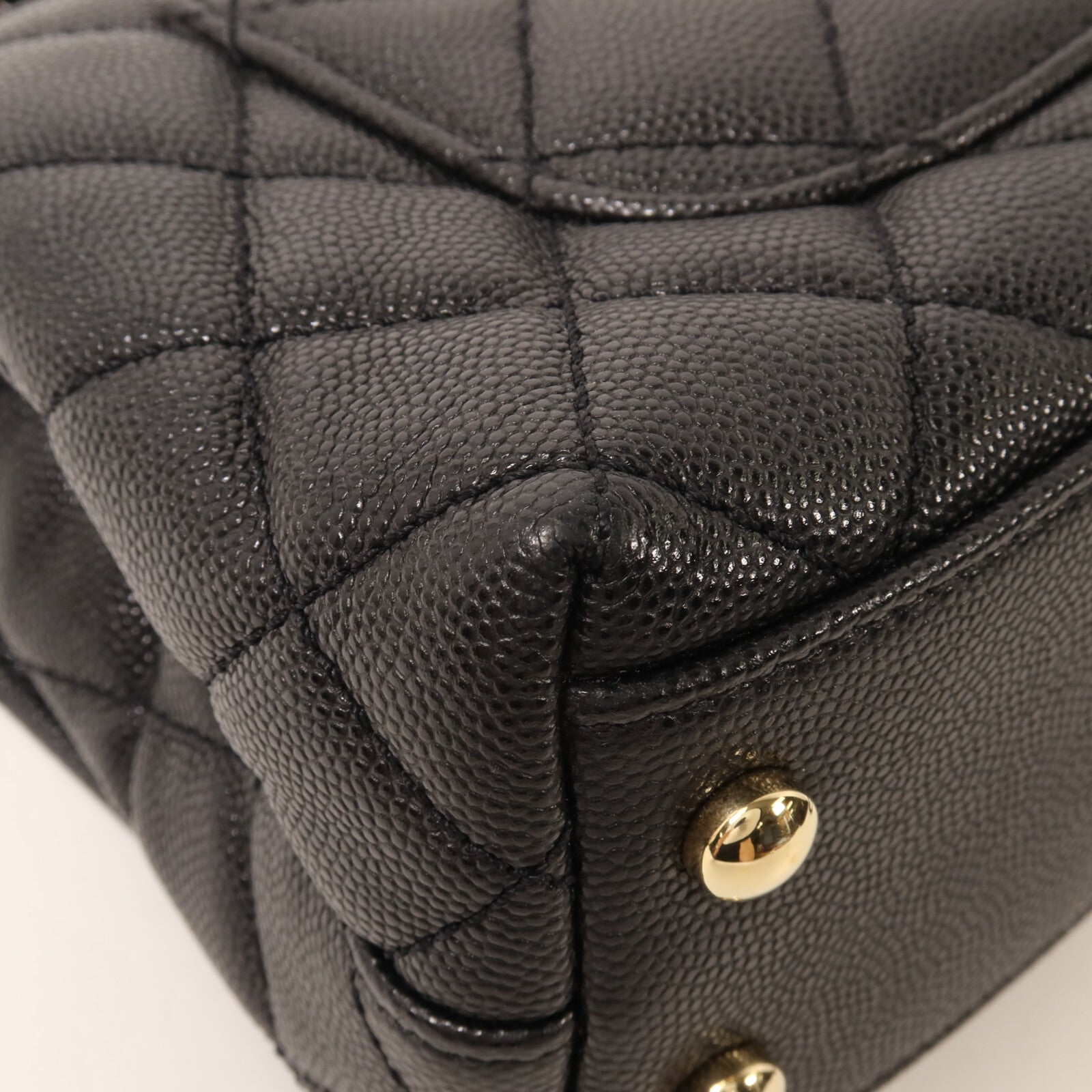 CHANEL 牛皮皮革Mini Coco Handle鏈帶手挽肩背兩用袋
