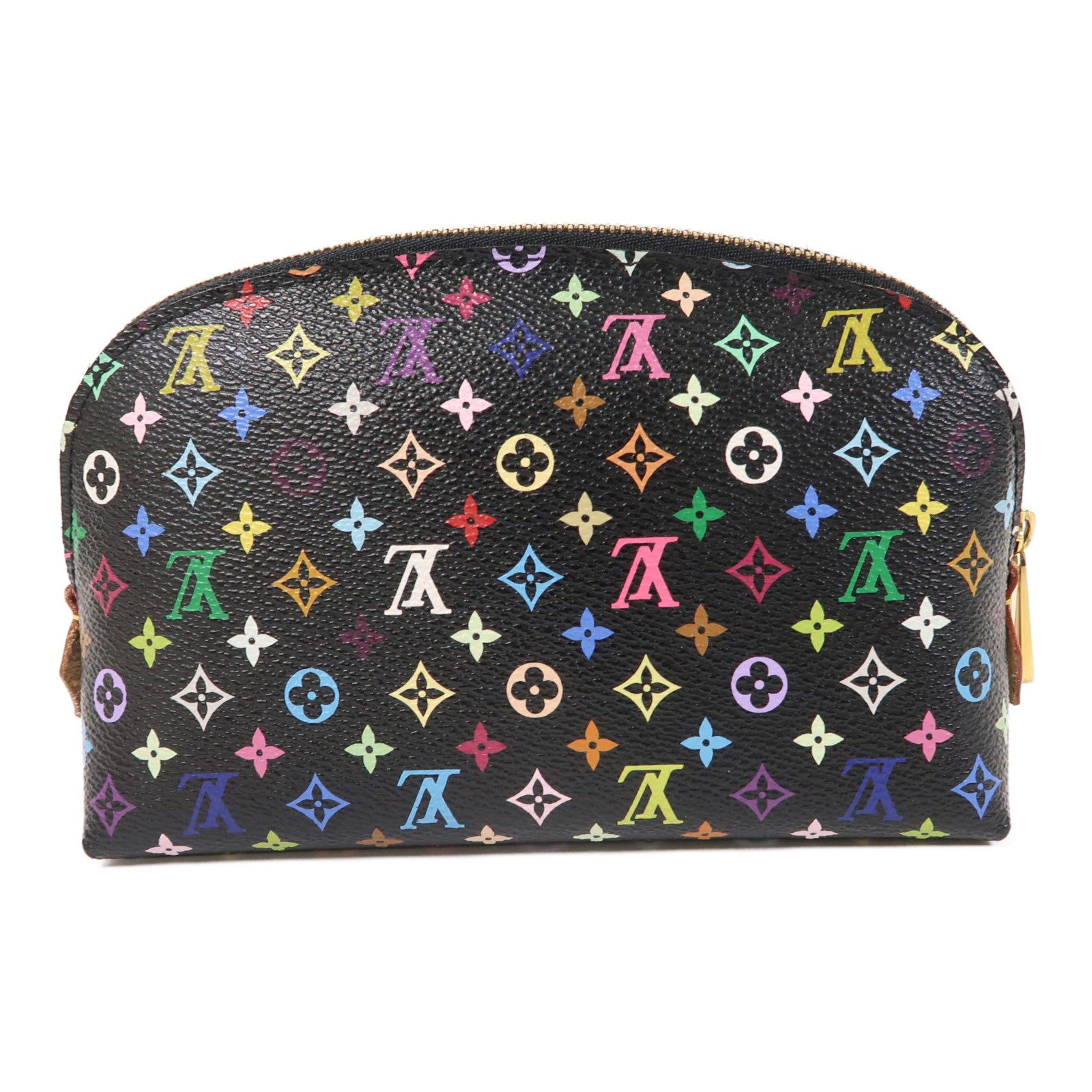 LOUIS VUITTON Monogram Multicolore Cosmetic Pouch金扣手拿包黑色