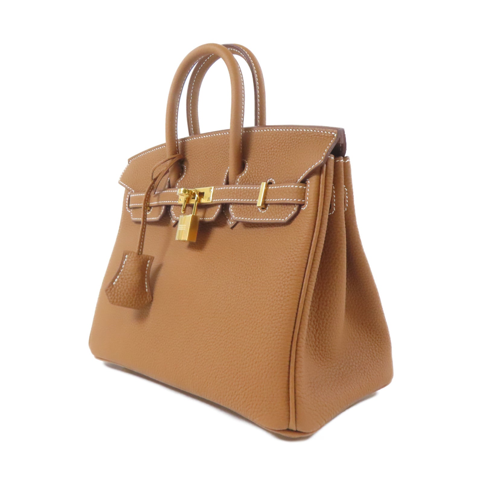 HERMES Togo皮革Birkin 25金扣手挽袋Gold啡色