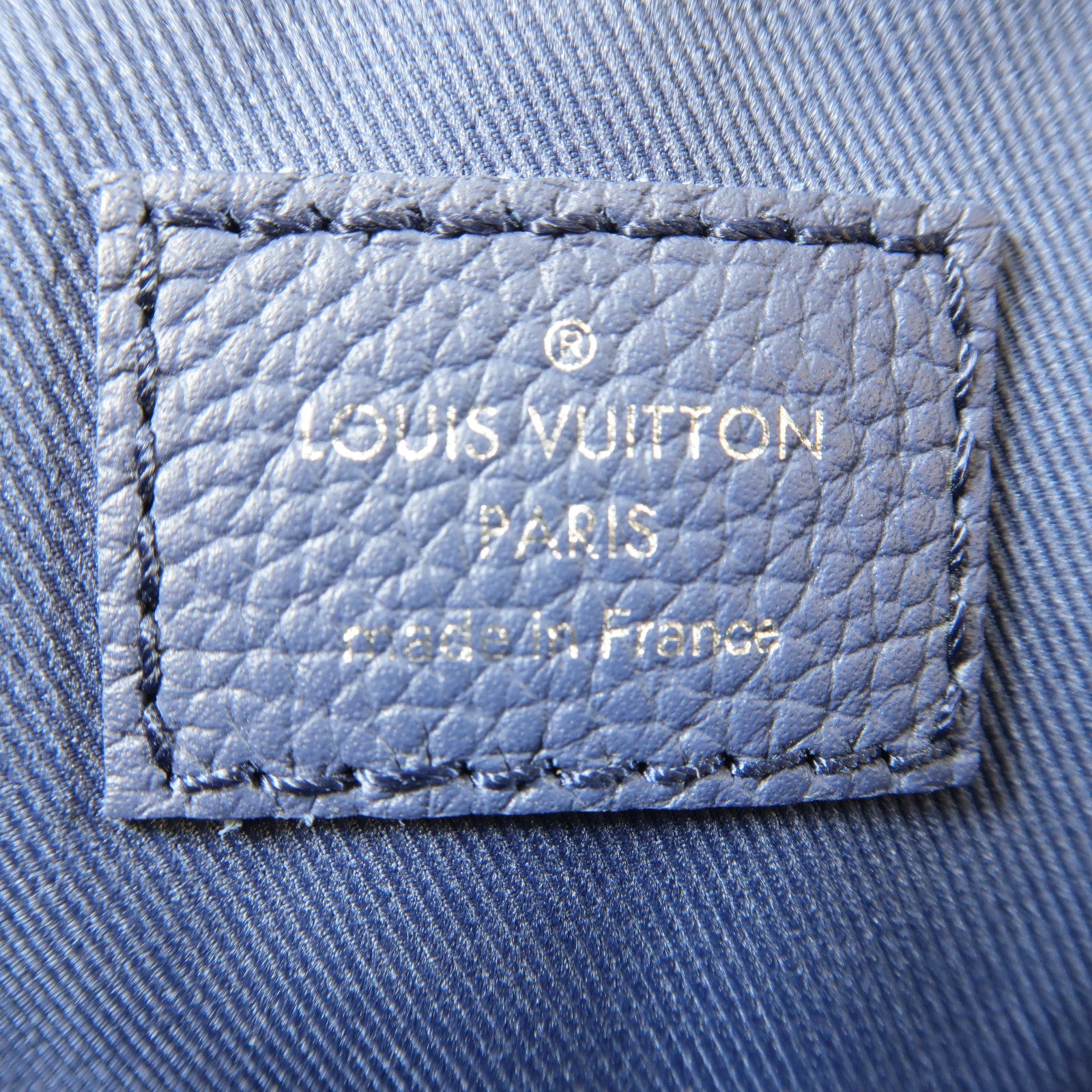 LOUIS VUITTON Watercolor Monogram Trio Messenger銀扣肩背袋深藍色