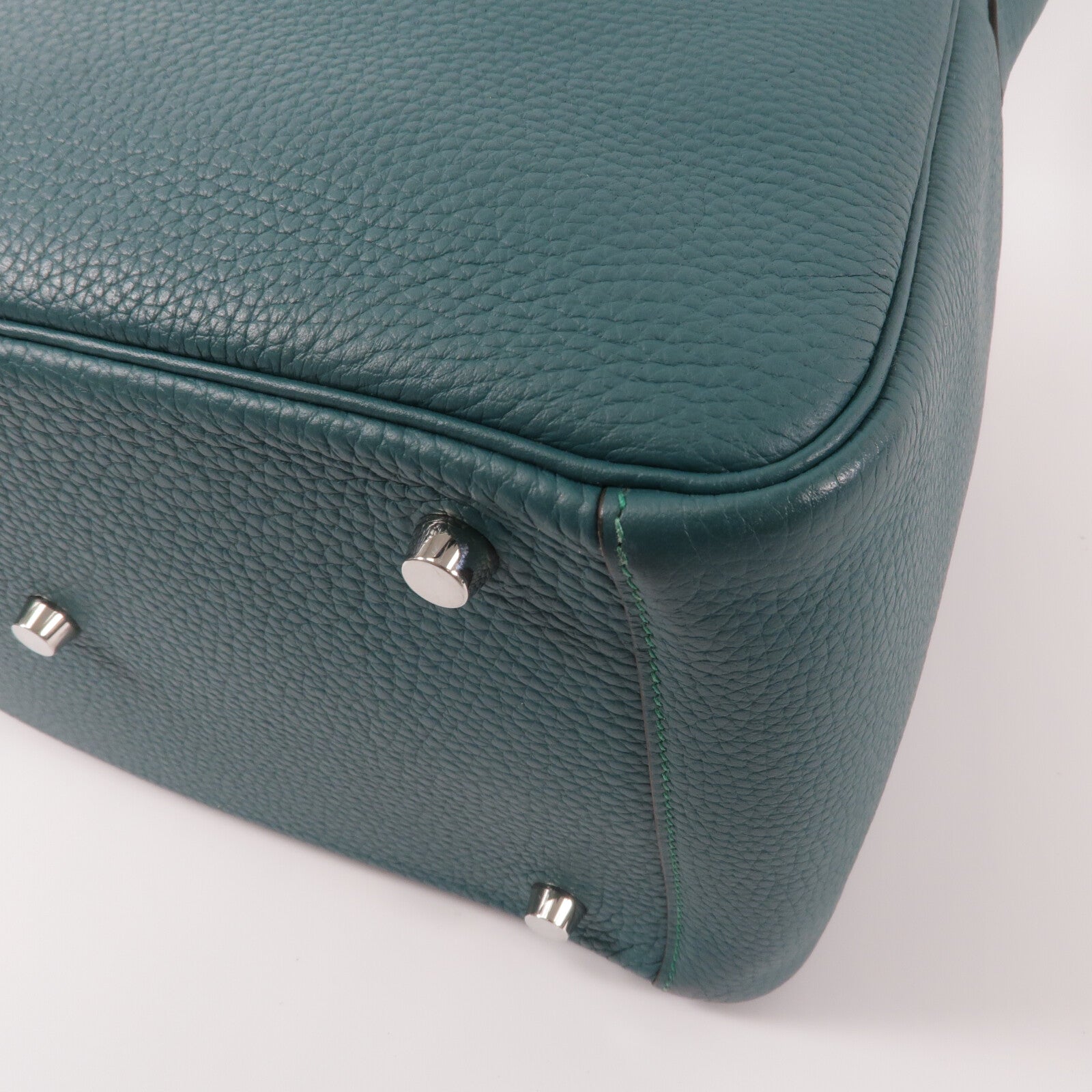 HERMES Clemence皮革Lindy 30手挽肩背兩用袋Malachite