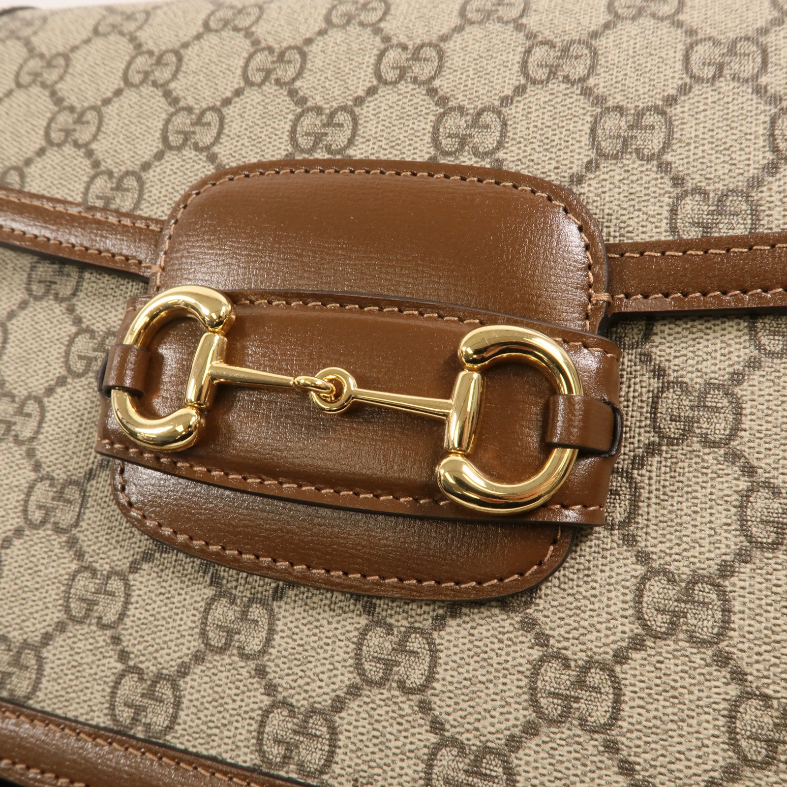 GUCCI 塗層帆布Horsebit1955肩背袋