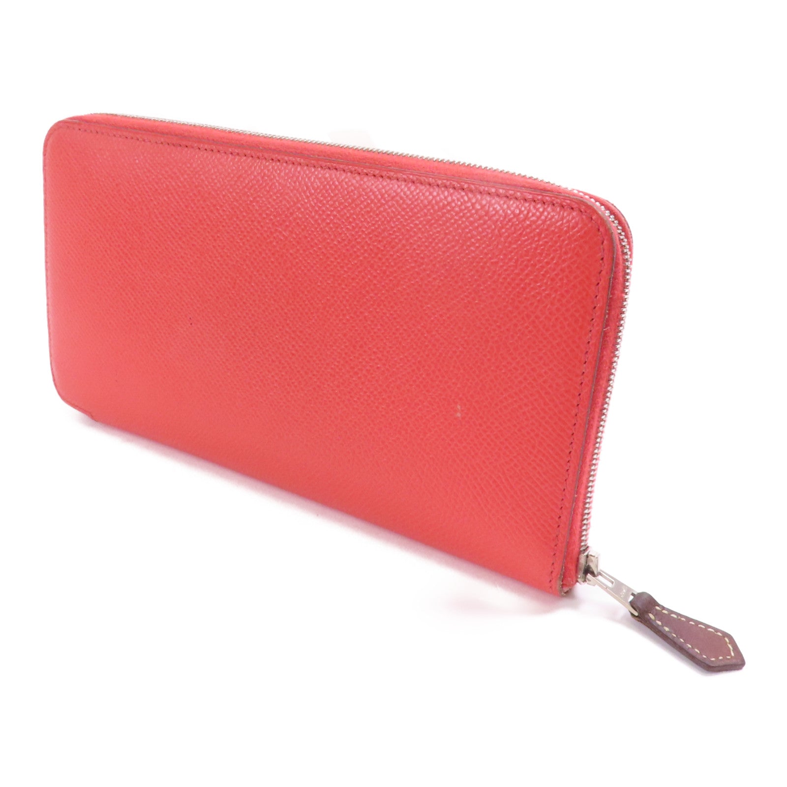 HERMES Epsom皮革Azap Silk In Long Wallet銀扣長錢包T5 Rose Jaipur