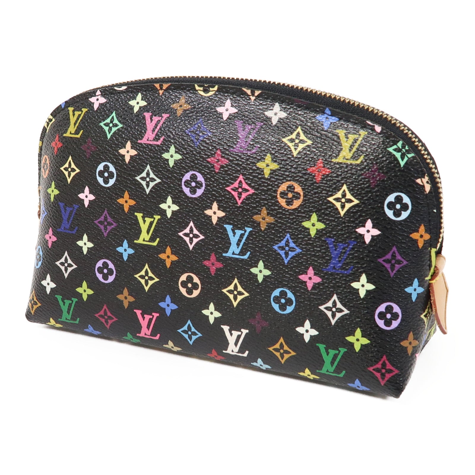 LOUIS VUITTON Monogram Multicolore Cosmetic Pouch金扣手拿包黑色
