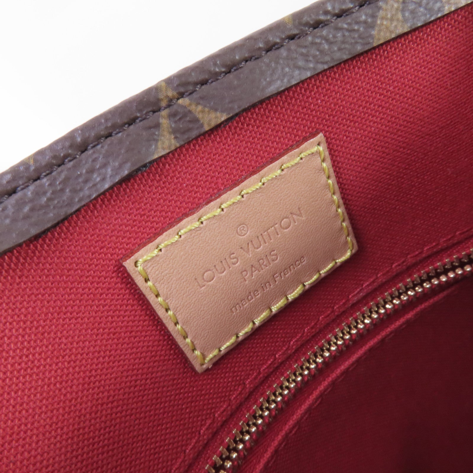 LOUIS VUITTON Monogram Sac Plat BB 2Way Shoulder Bag金扣手挽肩背兩用袋啡色/紅色