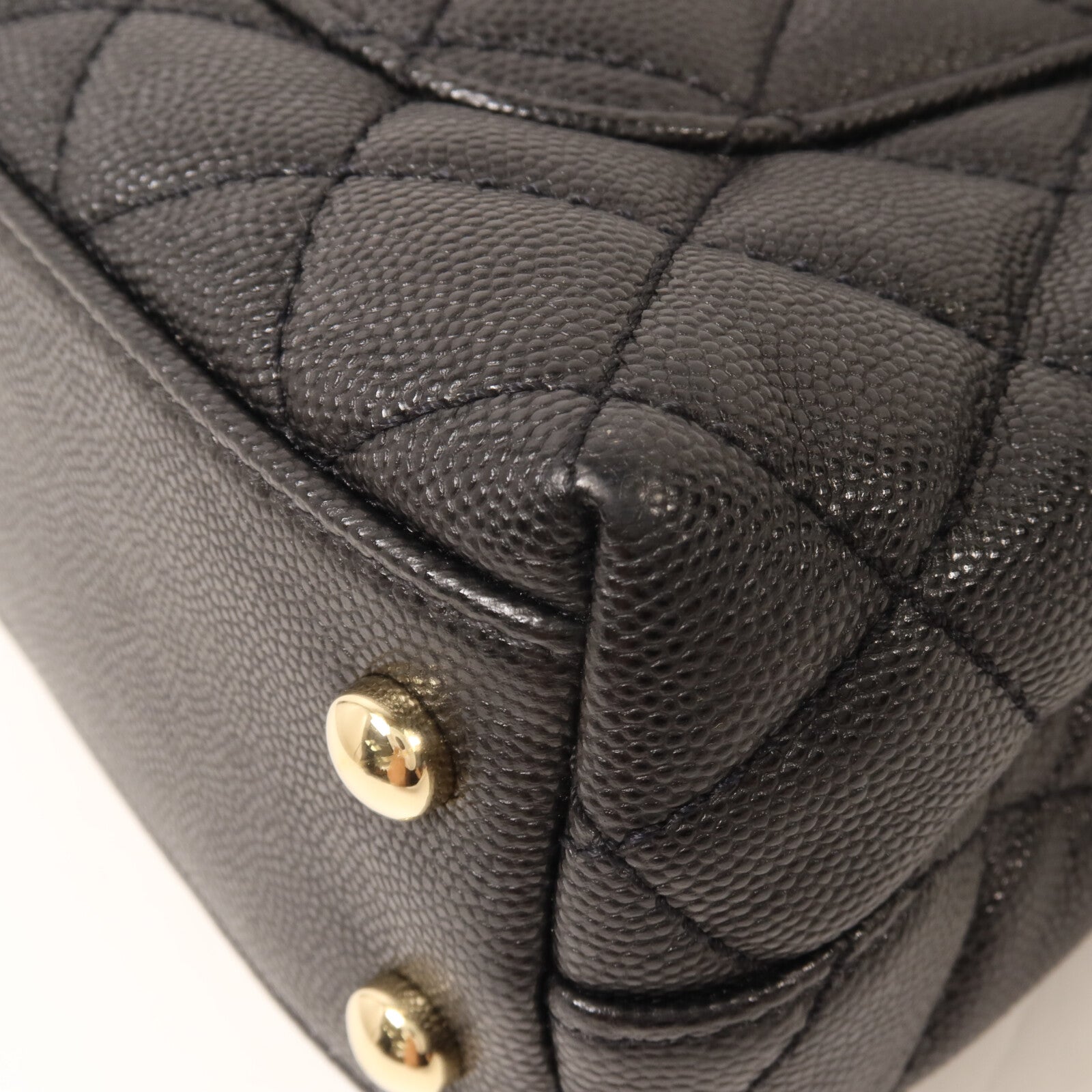 CHANEL 牛皮皮革Mini Coco Handle鏈帶手挽肩背兩用袋