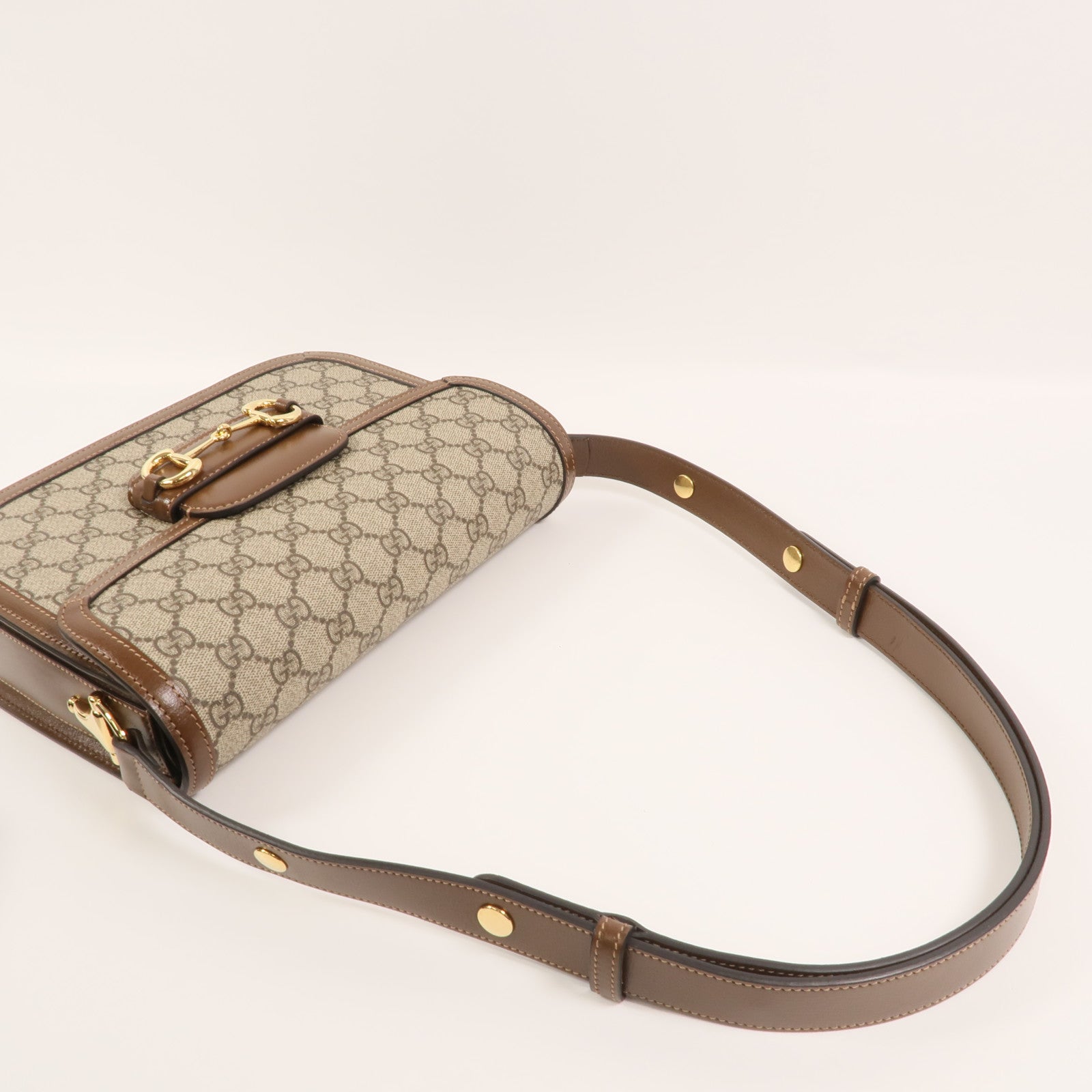 GUCCI 塗層帆布Horsebit1955肩背袋