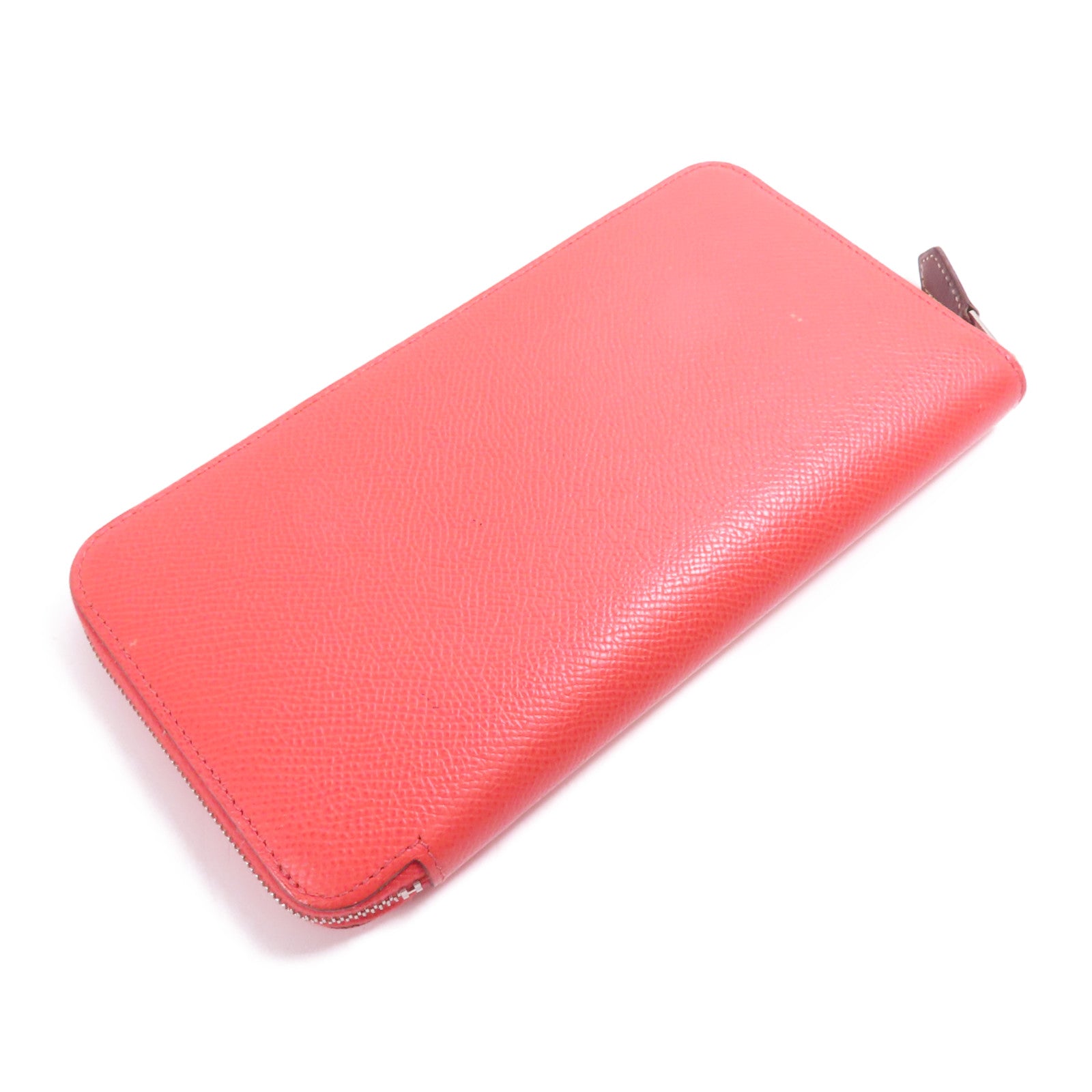 HERMES Epsom皮革Azap Silk In Long Wallet銀扣長錢包T5 Rose Jaipur