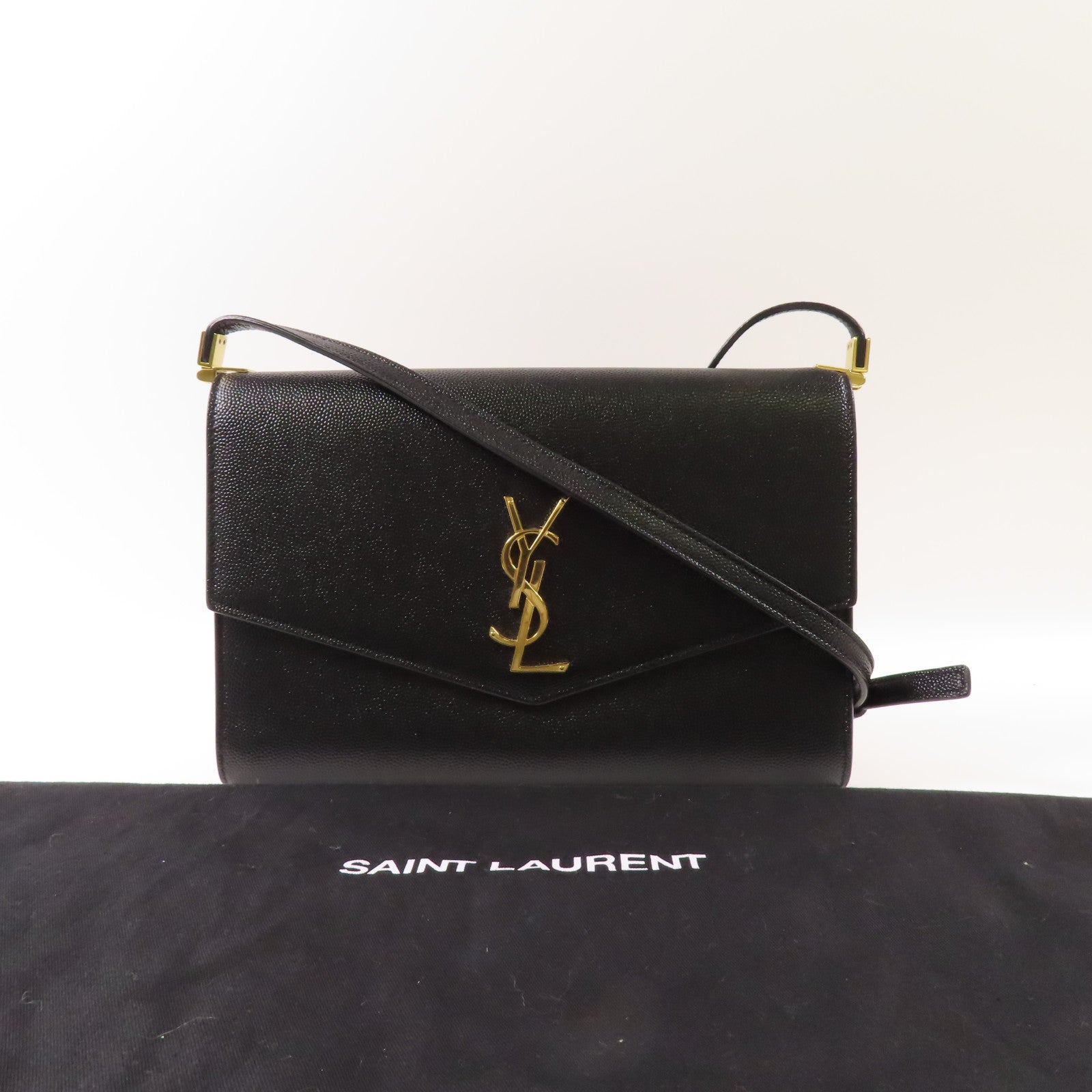 YVES SAINT LAURENT 牛皮皮革Shoulder Bag金扣肩背袋