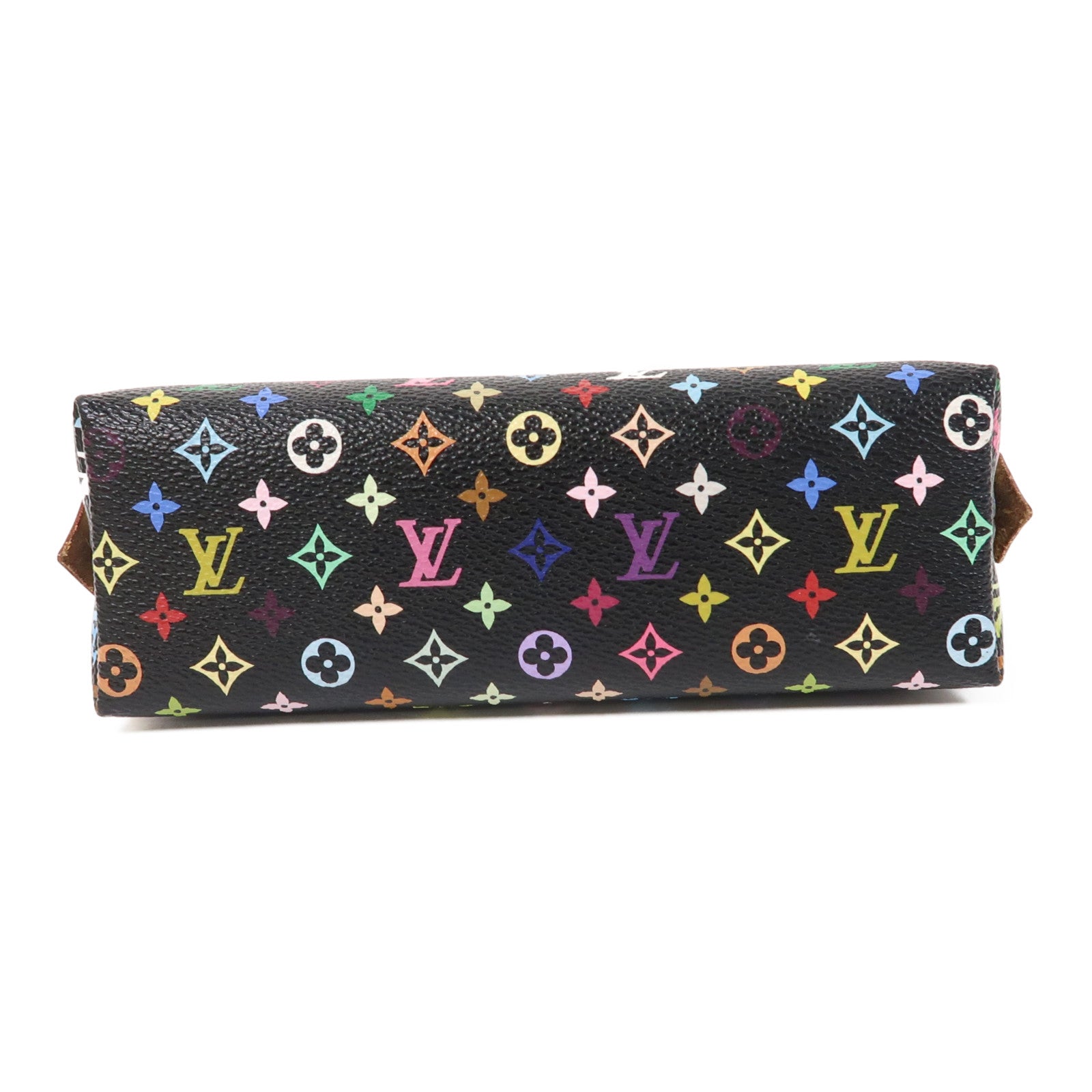 LOUIS VUITTON Monogram Multicolore Cosmetic Pouch金扣手拿包黑色