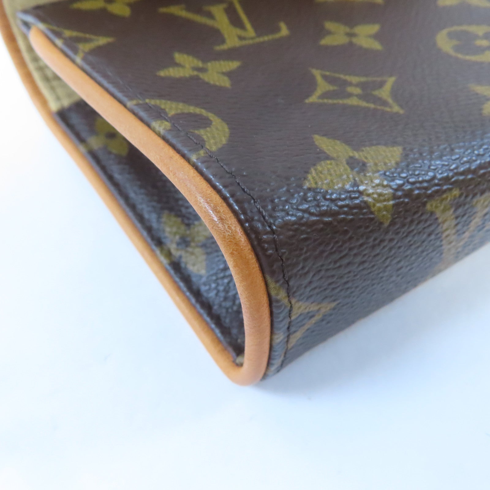 LOUIS VUITTON Monogram Pochette Florentine金扣腰包啡色