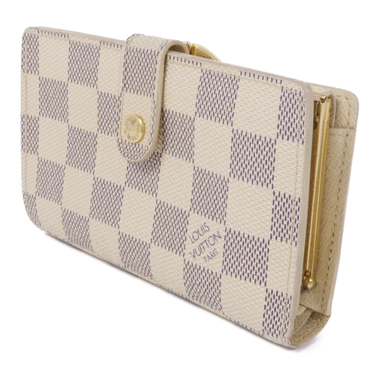 LOUIS VUITTON LV GHW Portefeuille Viennois Wallet N61676 Damier Azur White