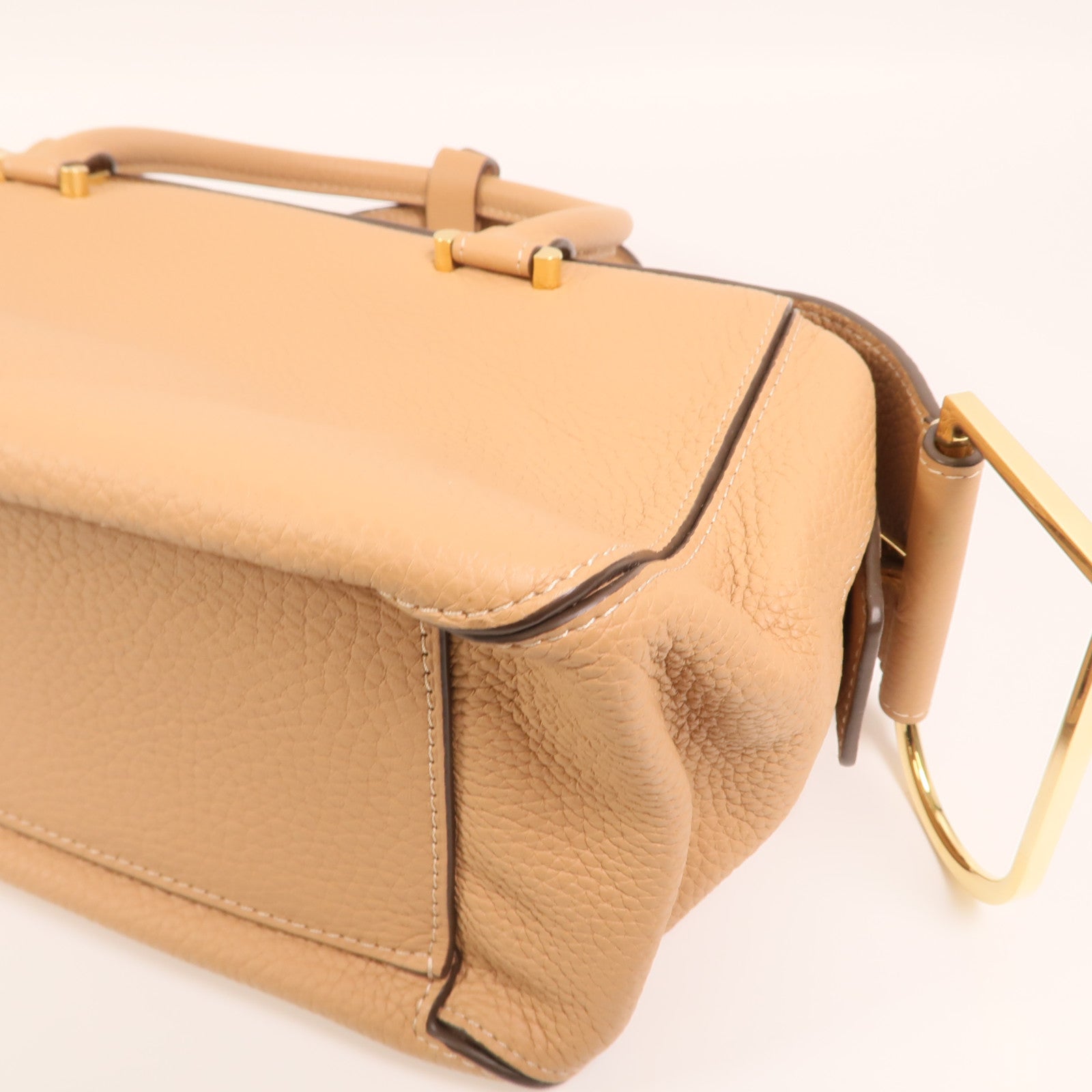 Delvaux 牛皮皮革Cool Box MM金扣手挽肩背兩用袋