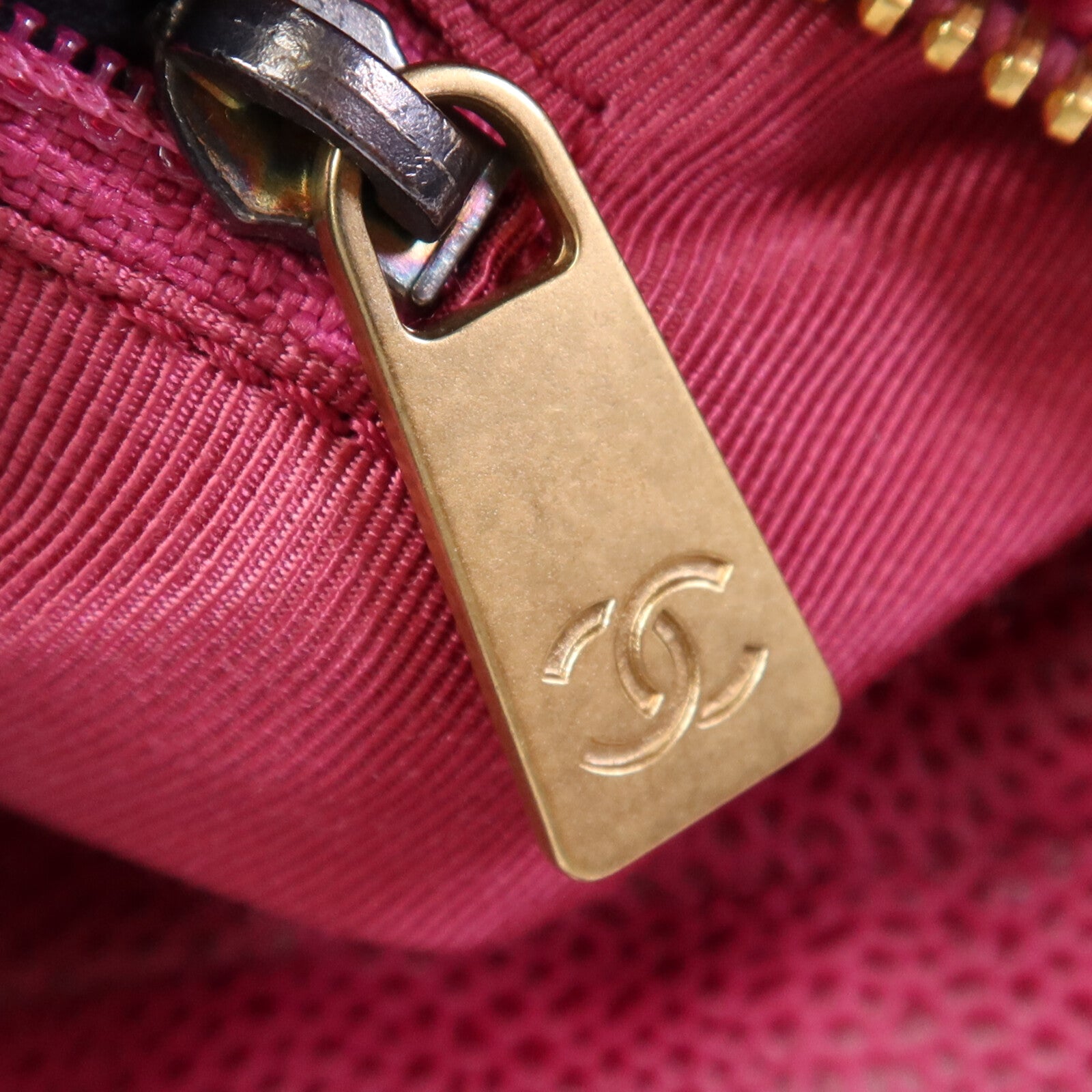 CHANEL 牛皮皮革Bicolore Chain Tote金扣手挽袋