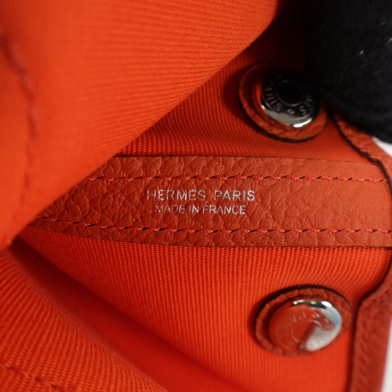 HERMES 帆布Garden Party TPM銀扣手挽袋Feu