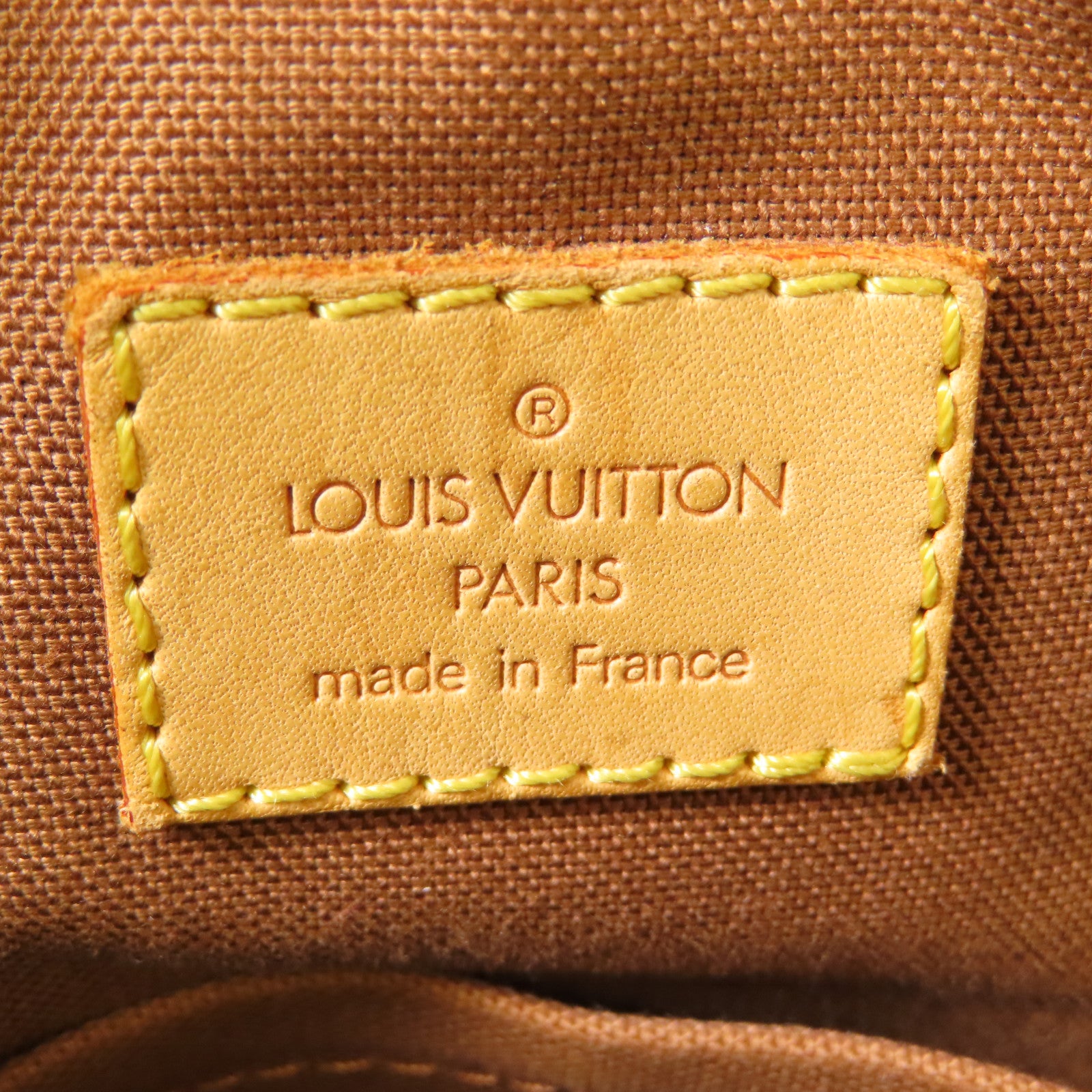 LOUIS VUITTON Monogram Batignolles金扣手挽袋棕色