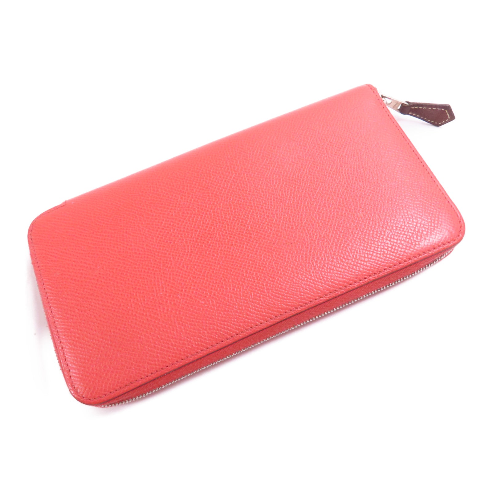 HERMES Epsom皮革Azap Silk In Long Wallet銀扣長錢包T5 Rose Jaipur