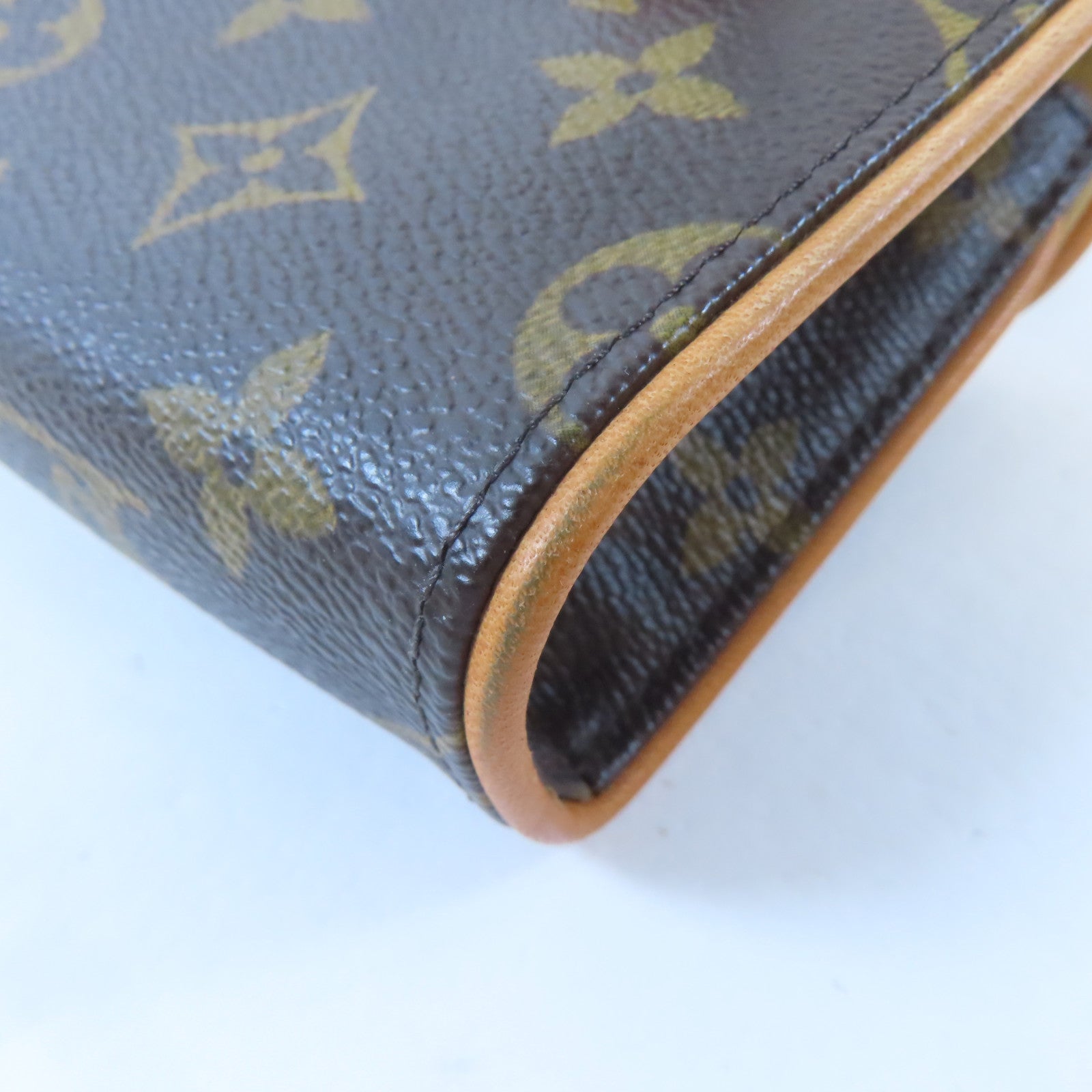 LOUIS VUITTON Monogram Pochette Florentine金扣腰包啡色