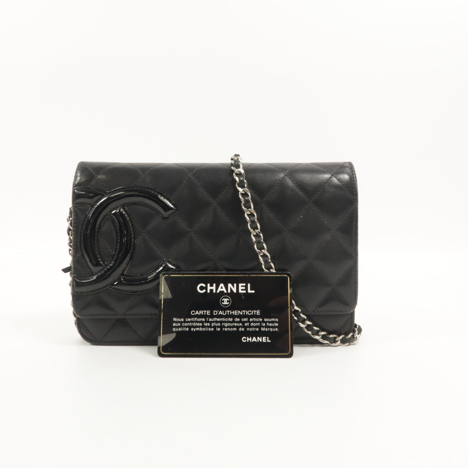 CHANEL 牛皮皮革Cambon Wallet On Chain鏈帶肩背袋