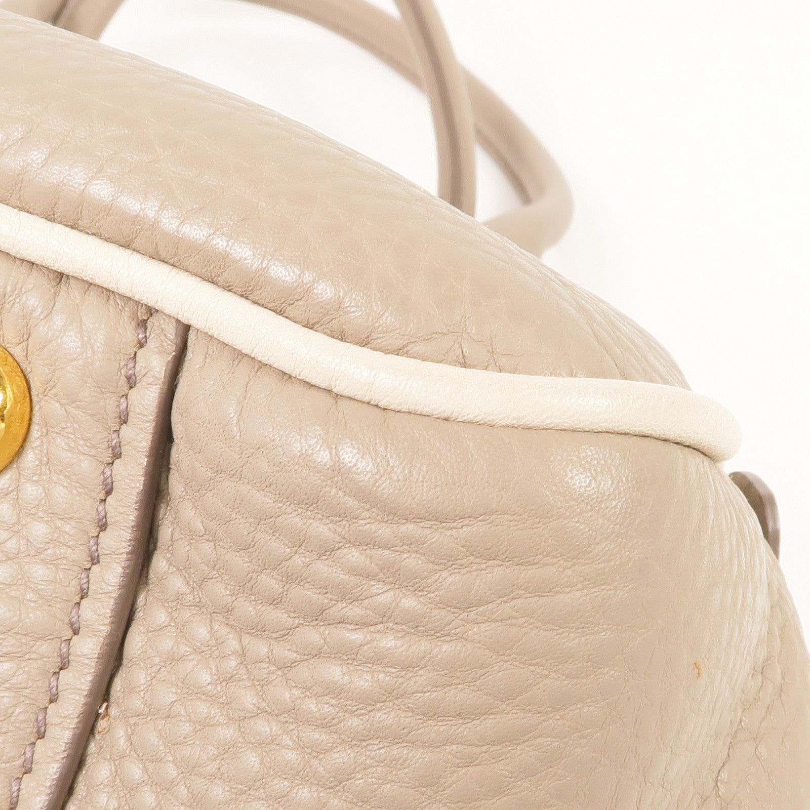 Miu Miu 牛皮皮革2 Way Shoulder金扣手挽肩背兩用袋