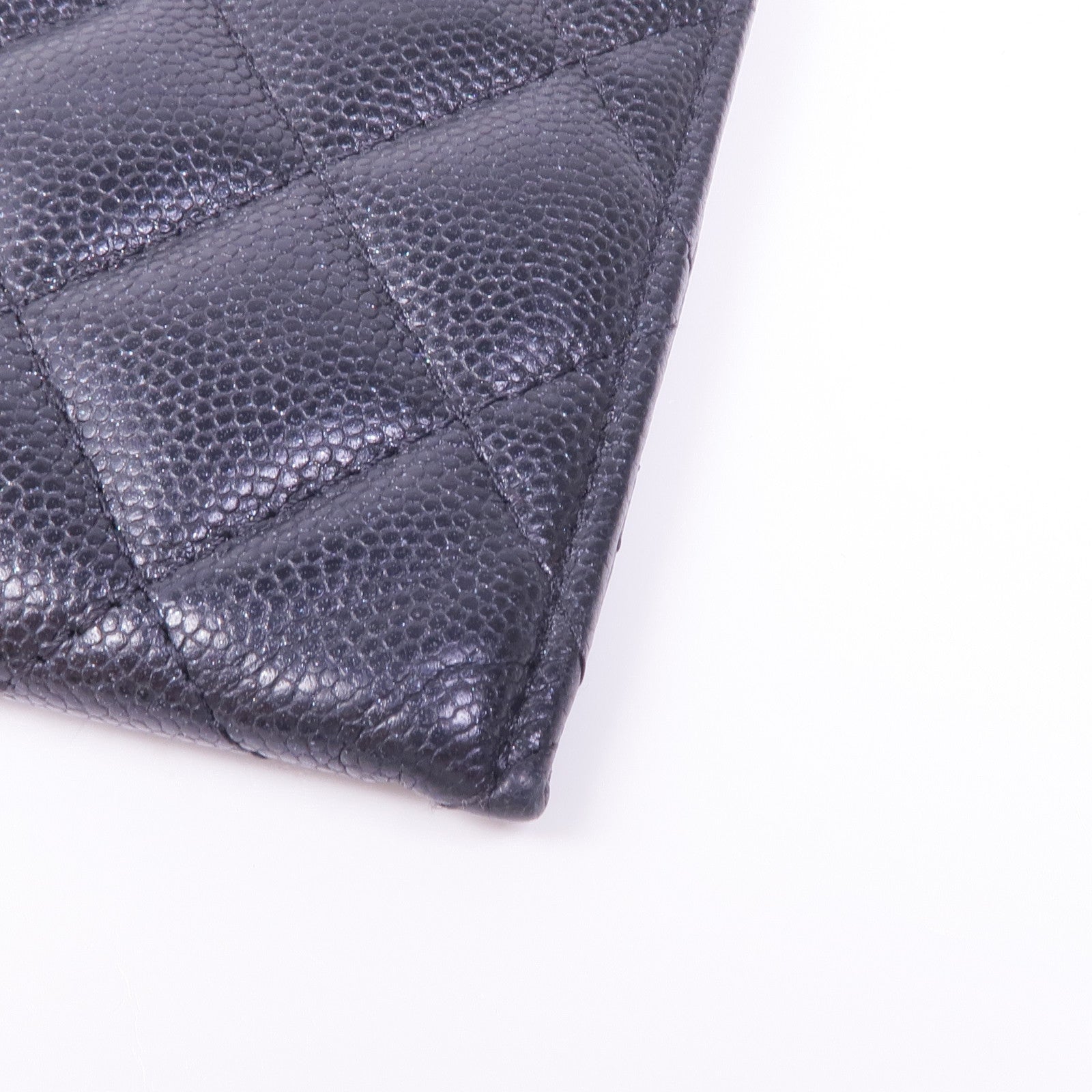 CHANEL 牛皮皮革Zipped Wallet銀扣長錢包