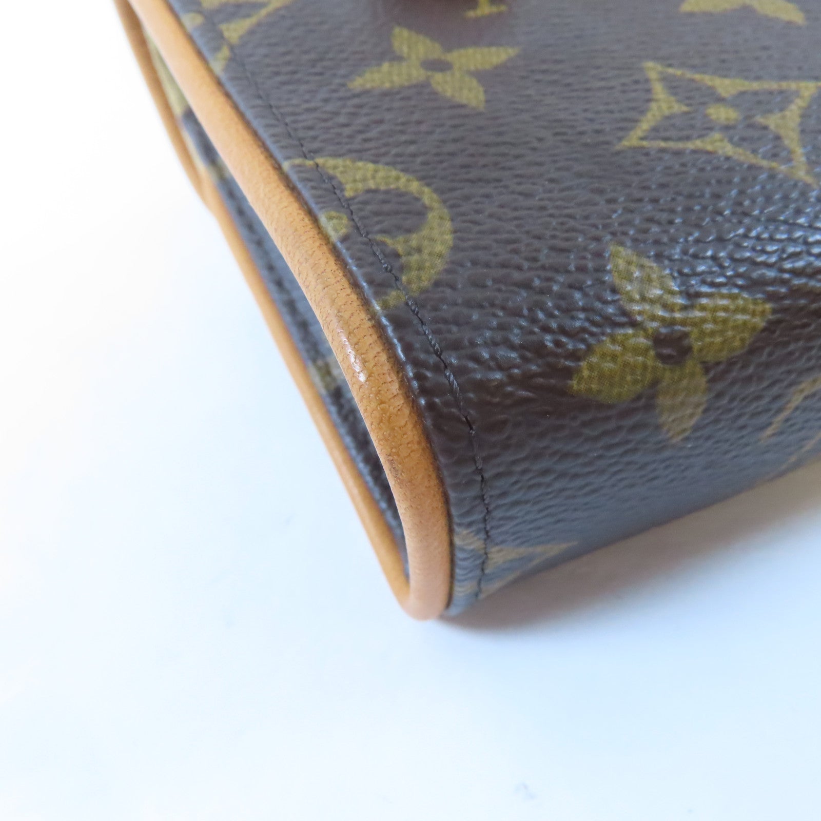 LOUIS VUITTON Monogram Pochette Florentine金扣腰包啡色