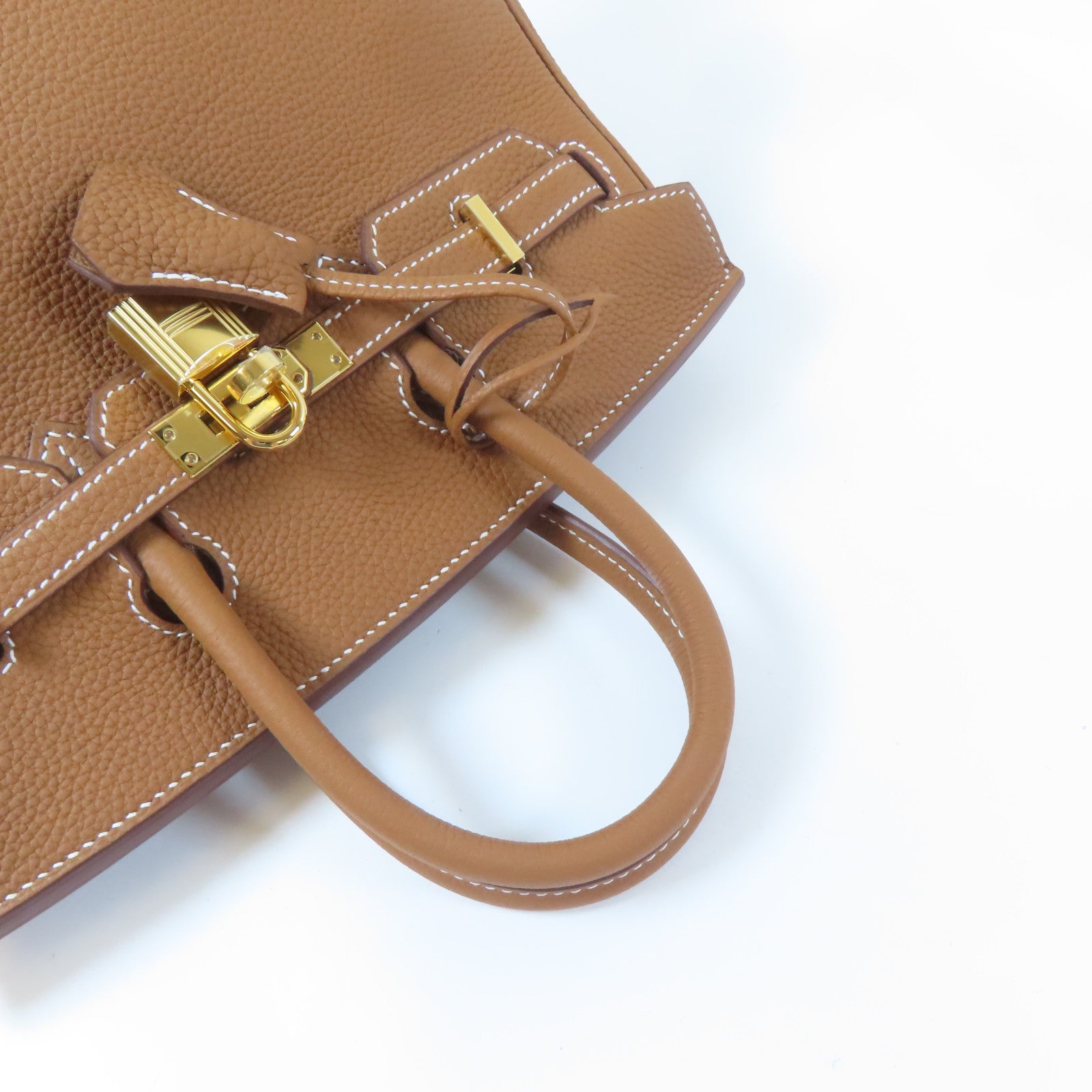 HERMES Togo皮革Birkin 25金扣手挽袋Gold啡色